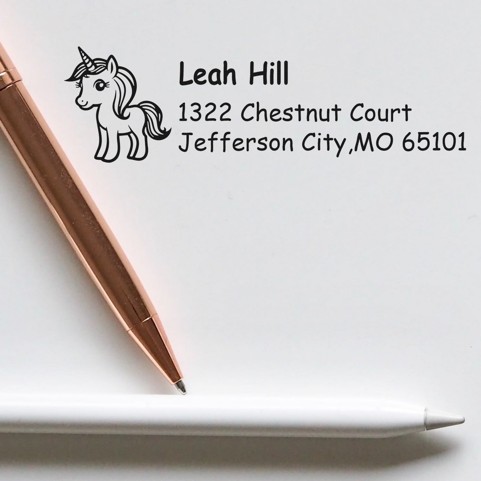 Sapphire Sapphirespirit Unicorn Handmade Address Return - Engineer Seal Stamps