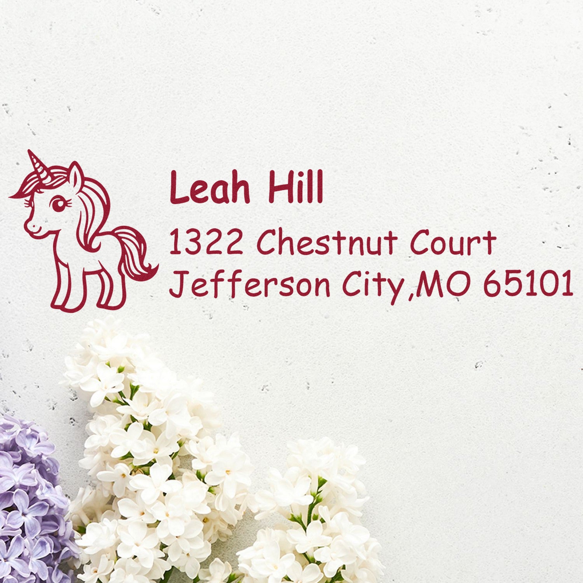 Sapphire Sapphirespirit Mythical Unicorn Personalized Home Address - Engineer Seal Stamps