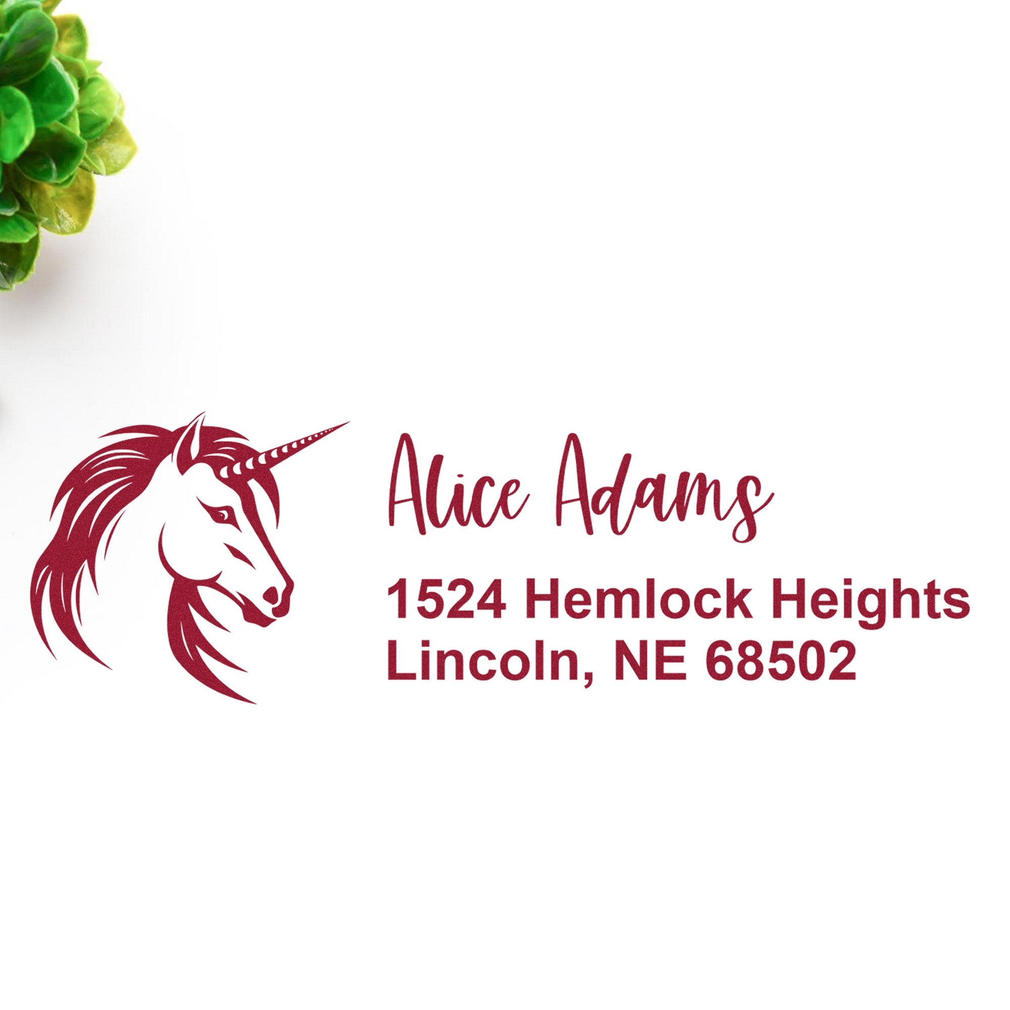 Azure Azureswirl Mythical Unicorn Personalized Mailing Address - Engineer Seal Stamps