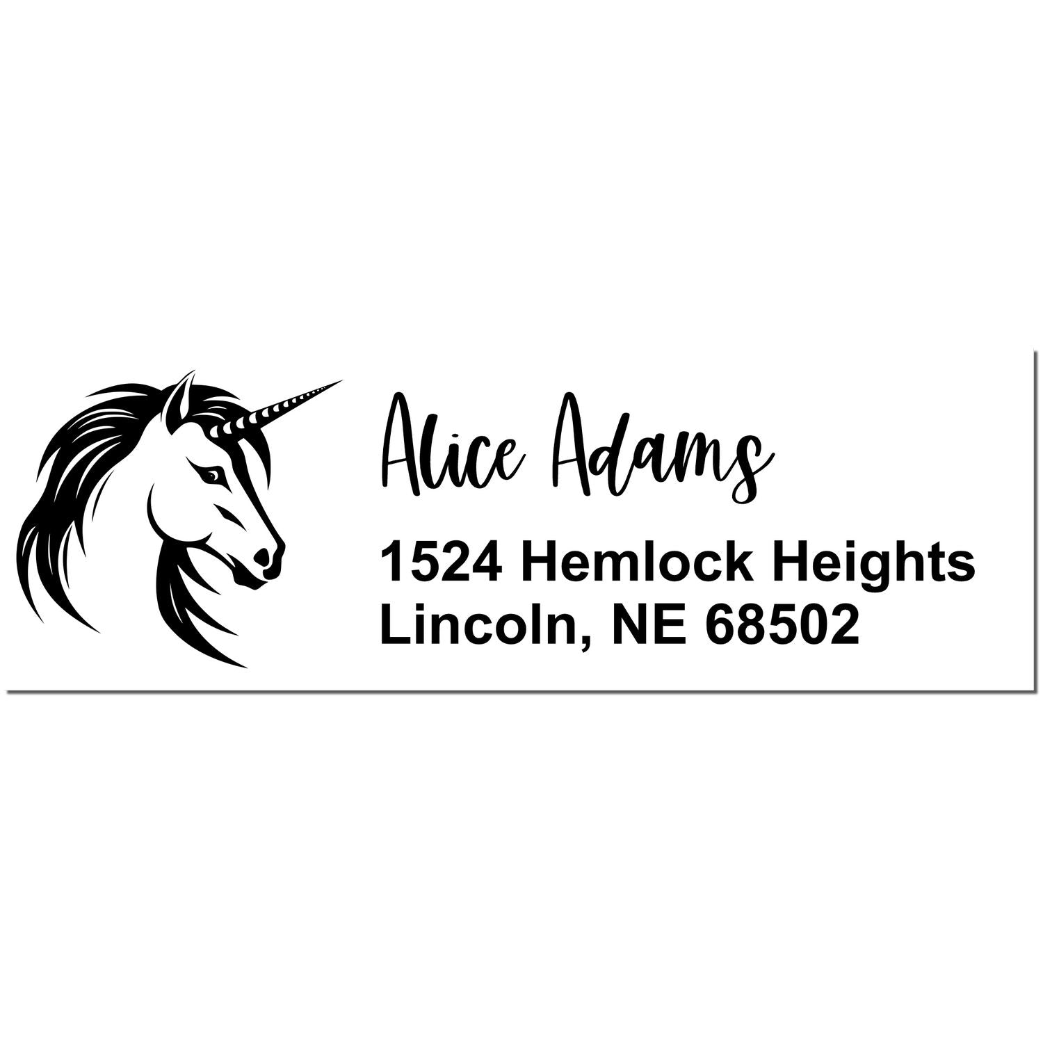 Azure Azureswirl Mythical Unicorn Personalized Mailing Address - Engineer Seal Stamps