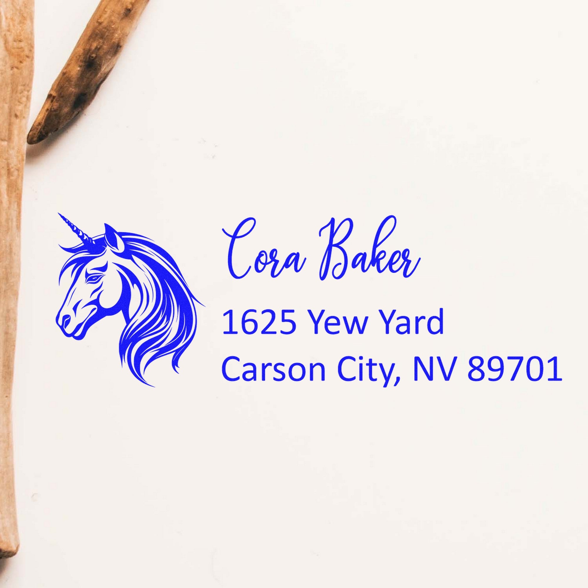 Emerald Emeraldglint Mythical Unicorn Personalized Mail Address - Engineer Seal Stamps