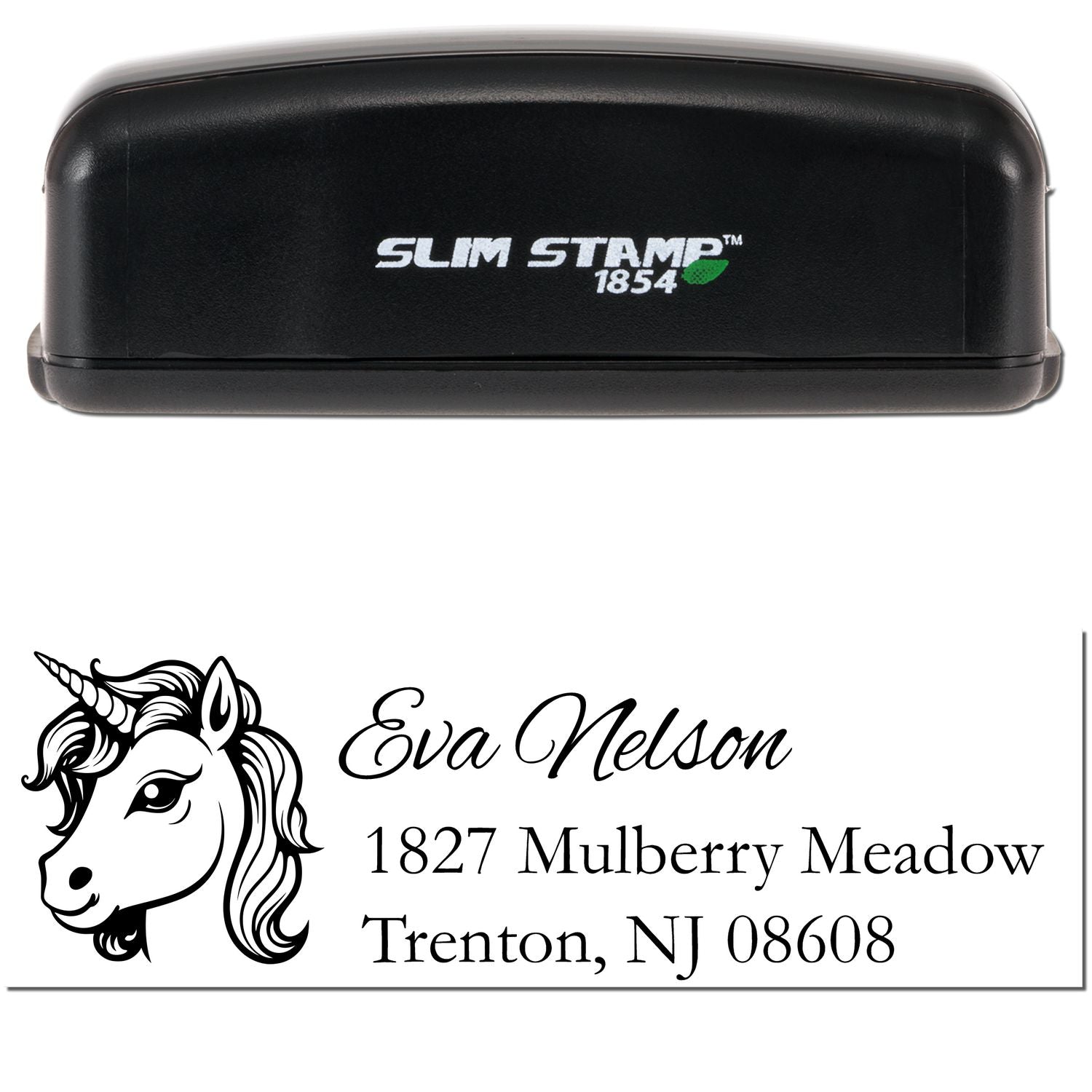 Rainbow Rainbowgleam Unicorn Handmade Address Label - Engineer Seal Stamps