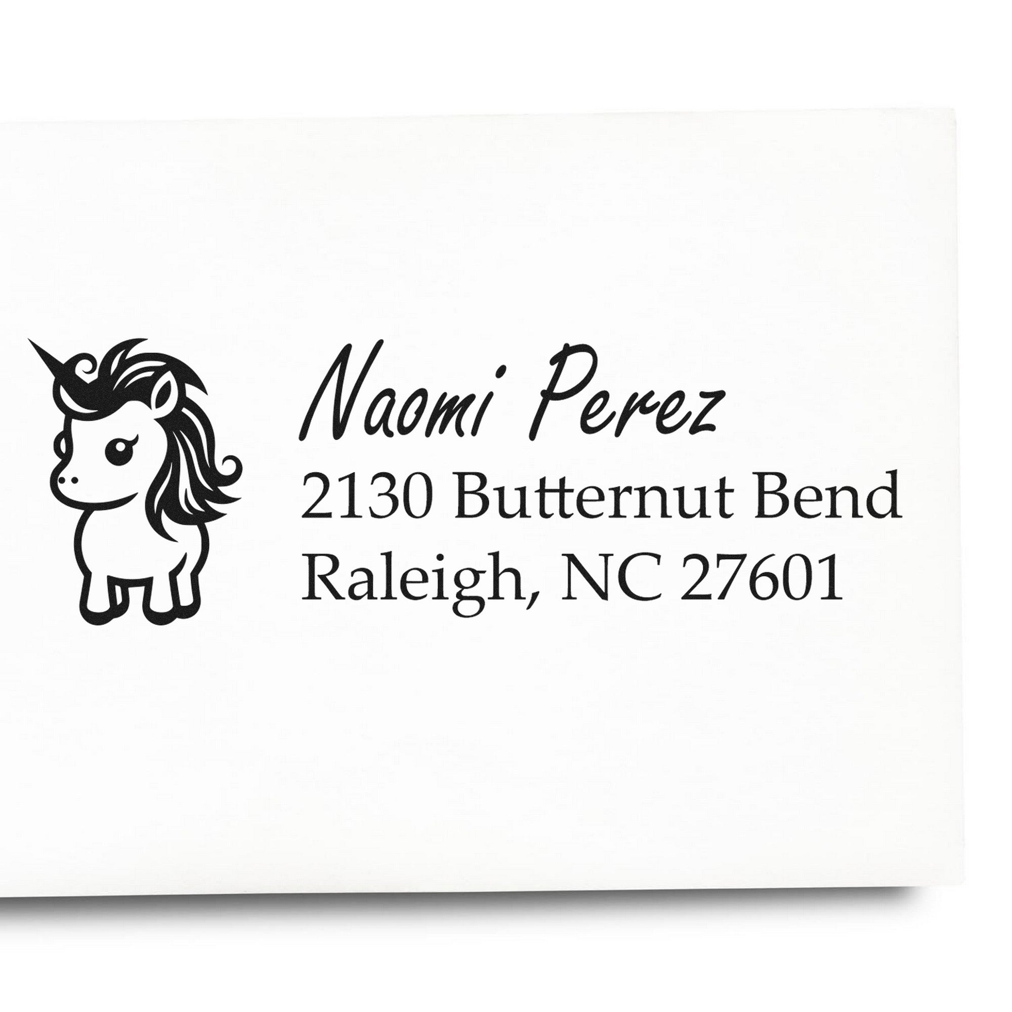 Pearl Pearldream Unicorn Personalized Address Label Rubber Stamp - Engineer Seal Stamps