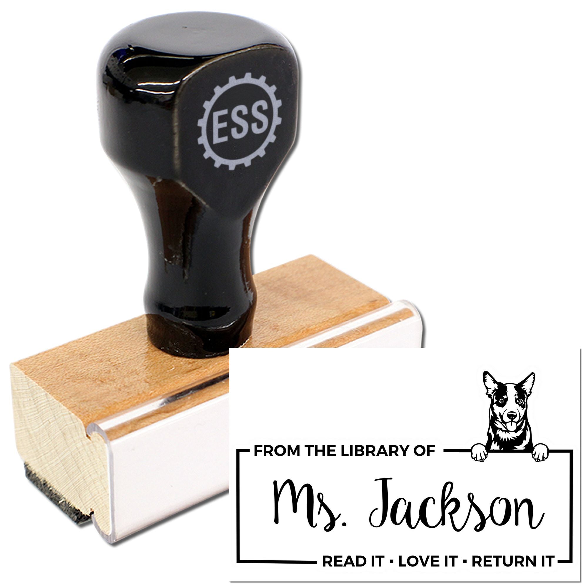 Australian Cattle Custom Custom Dog Read It Return ? Stamp - Engineer Seal Stamps