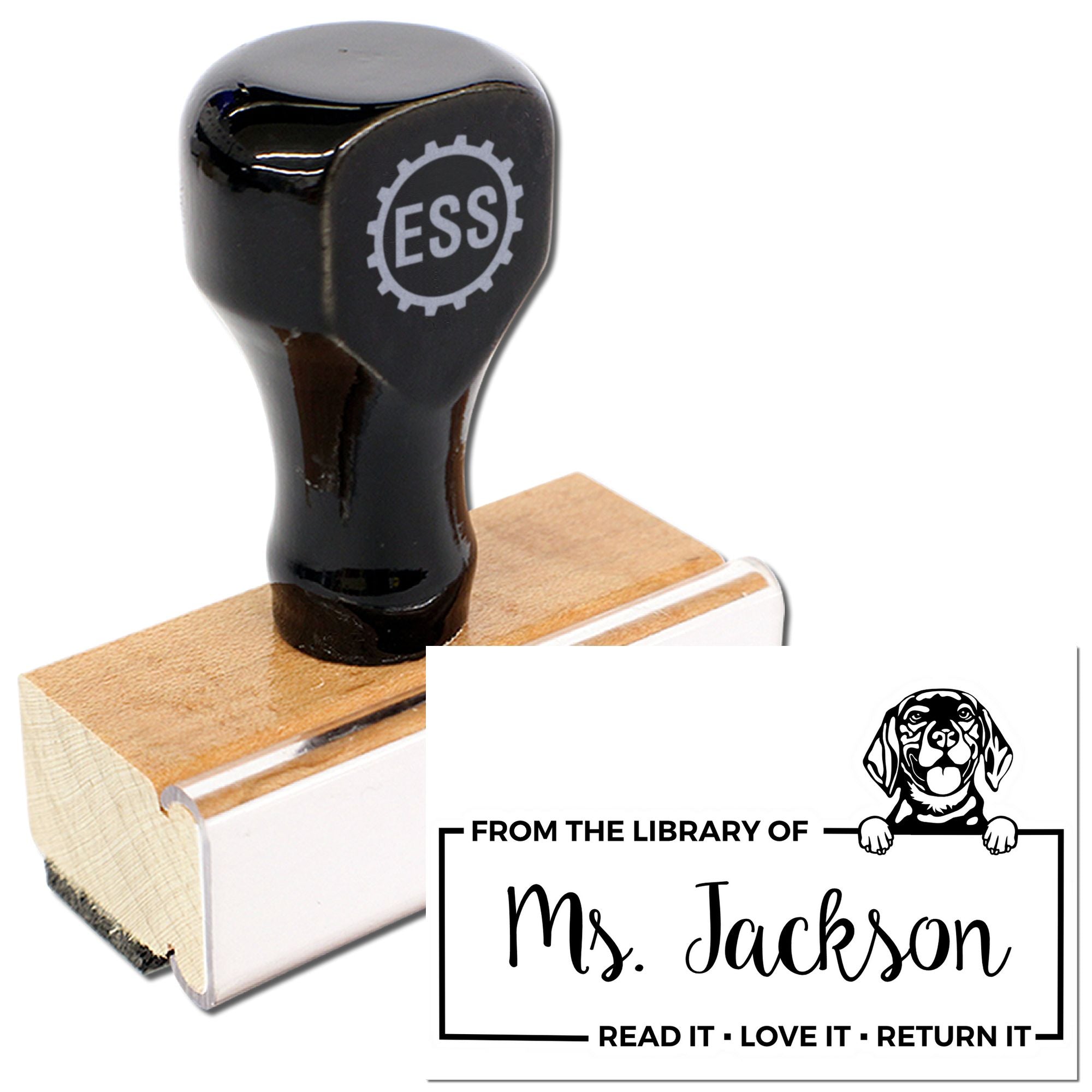 Beagle Custom Dog Read It Return ? Stamp - Engineer Seal Stamps