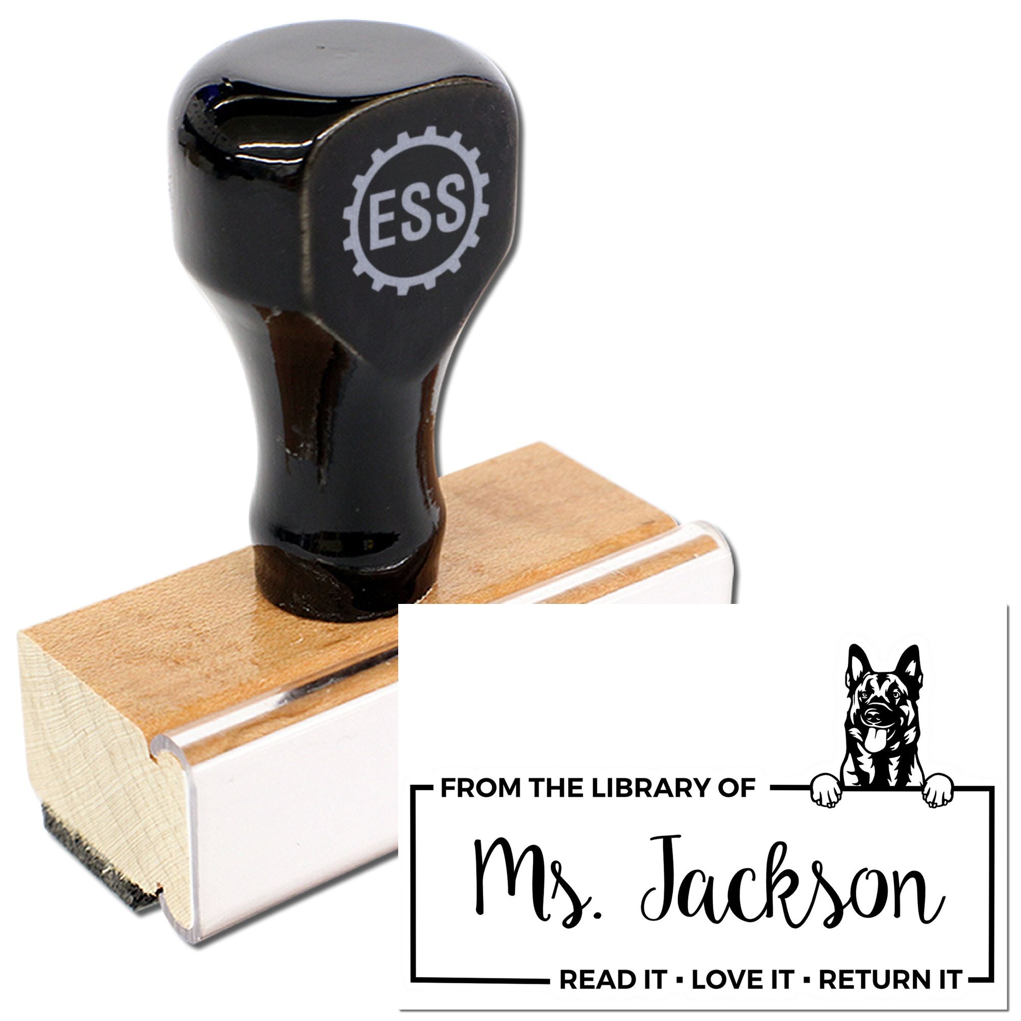 Belgian Malinois Custom Custom Pet Bookplate? Stamp - Engineer Seal Stamps