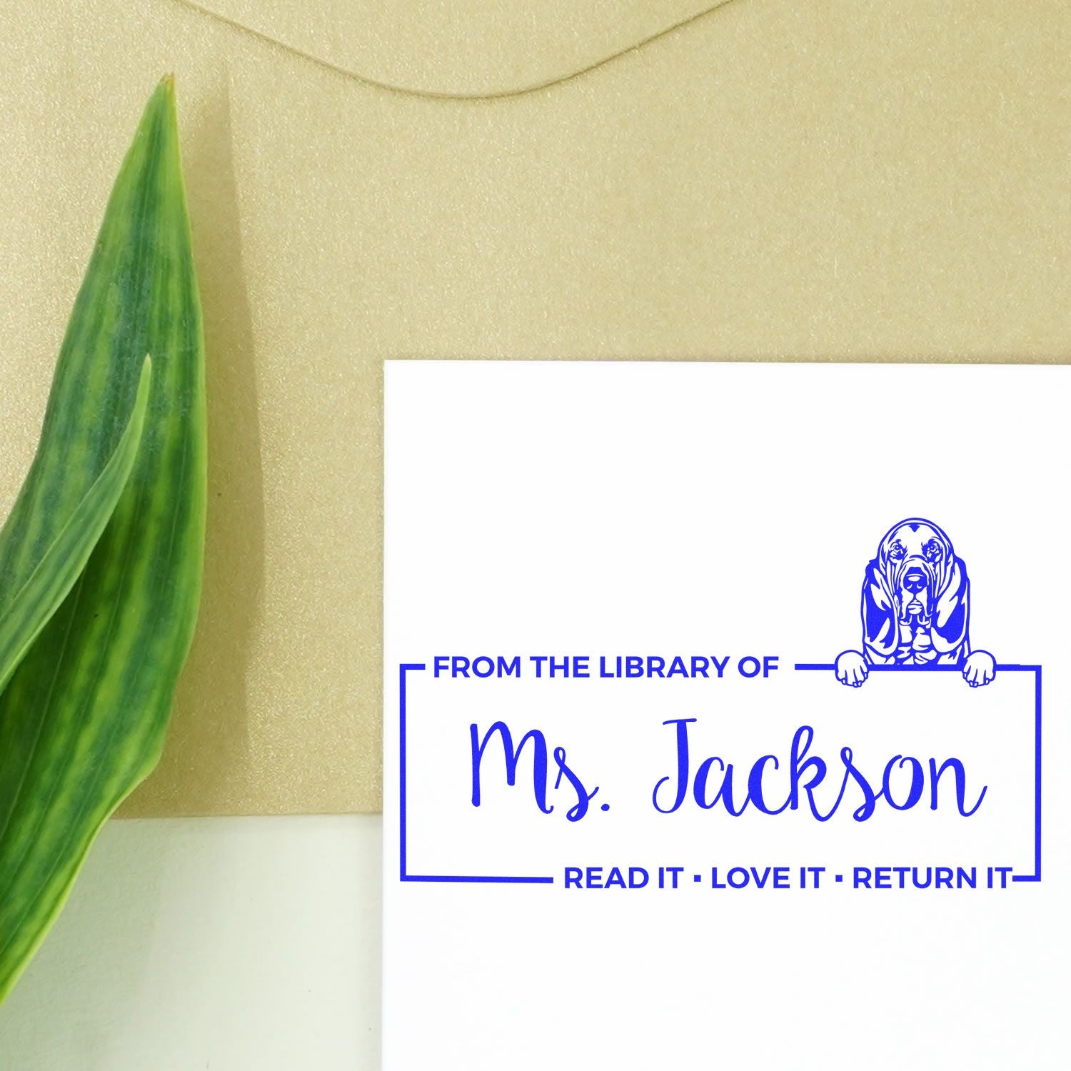 Bloodhound Custom Name For Teacher Stamper - Engineer Seal Stamps