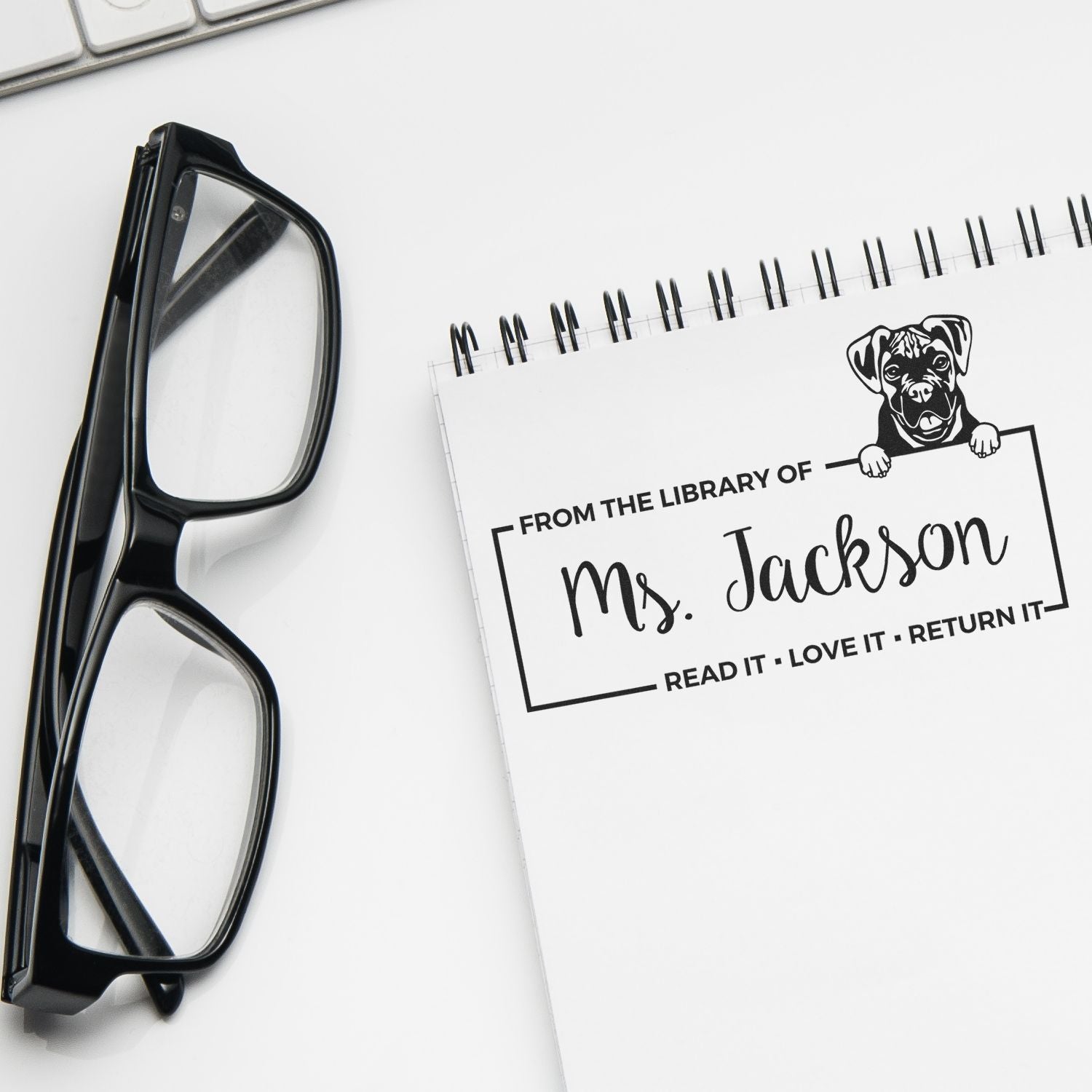 Boxer Custom Bookplate Stamp - Engineer Seal Stamps