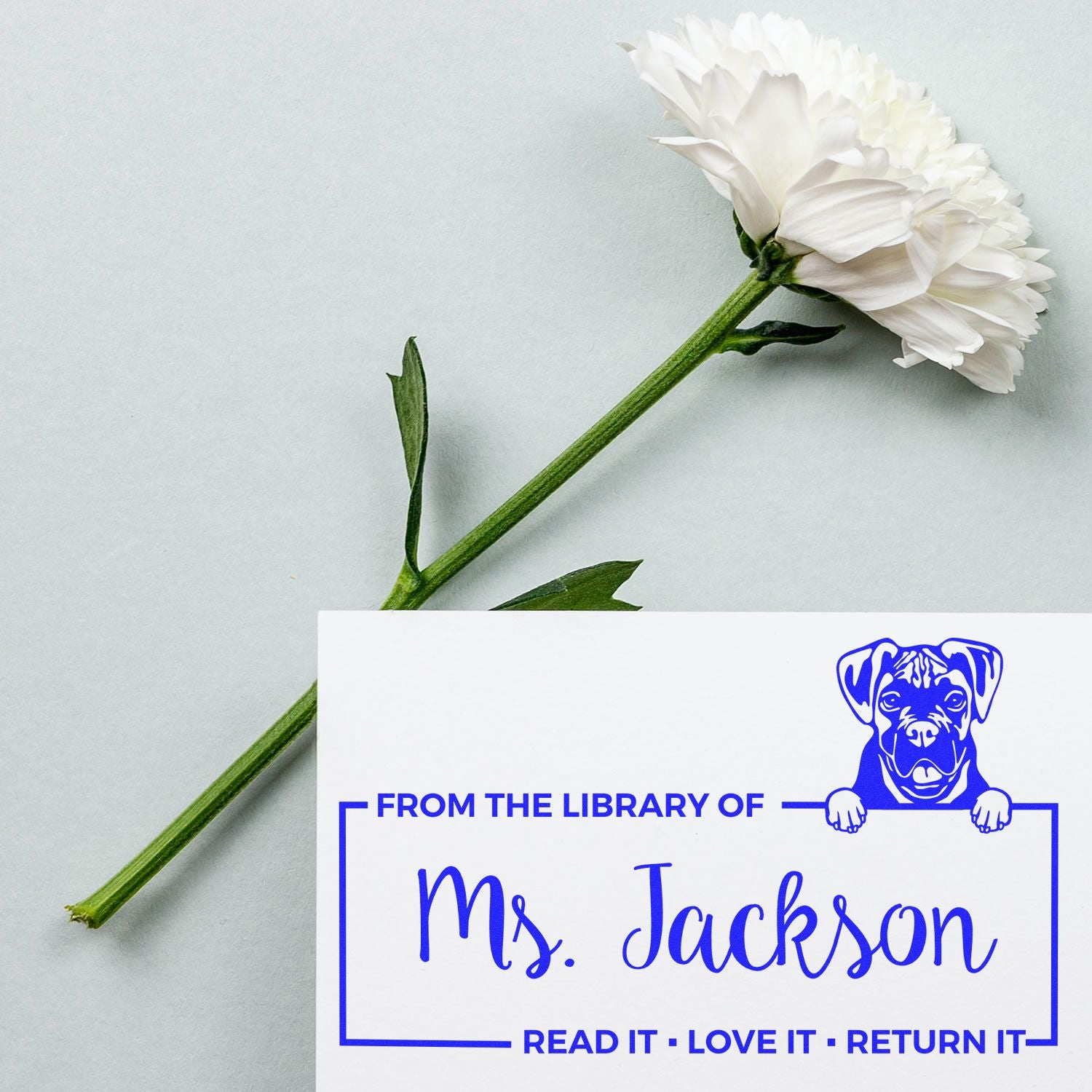 Boxer Custom Bookplate Stamp - Engineer Seal Stamps