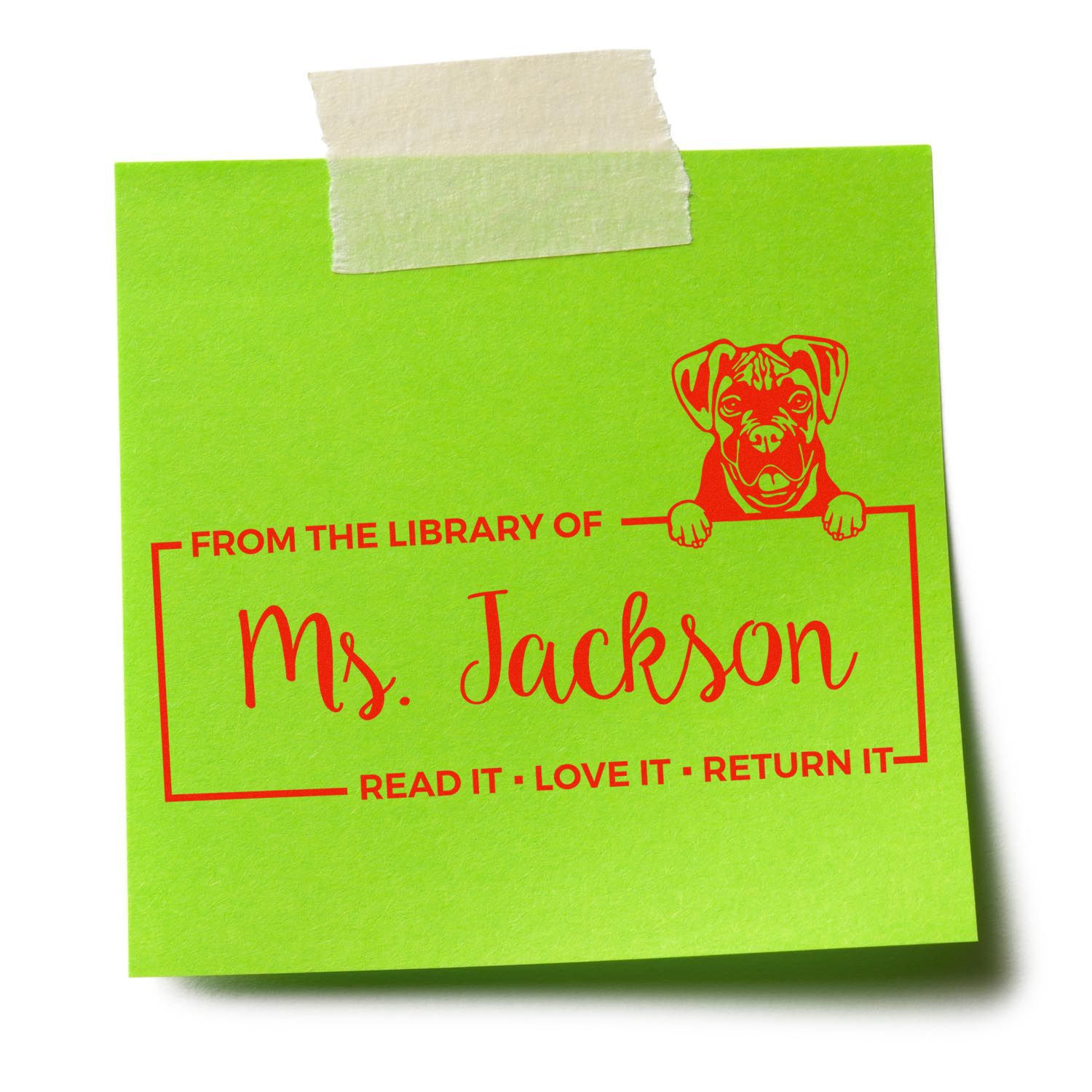 Boxer Custom Bookplate Stamp - Engineer Seal Stamps