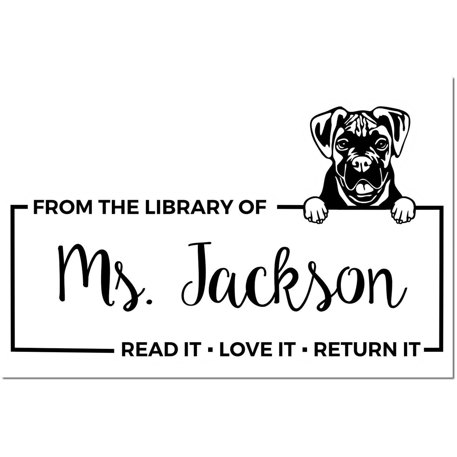 Boxer Custom Bookplate Stamp - Engineer Seal Stamps