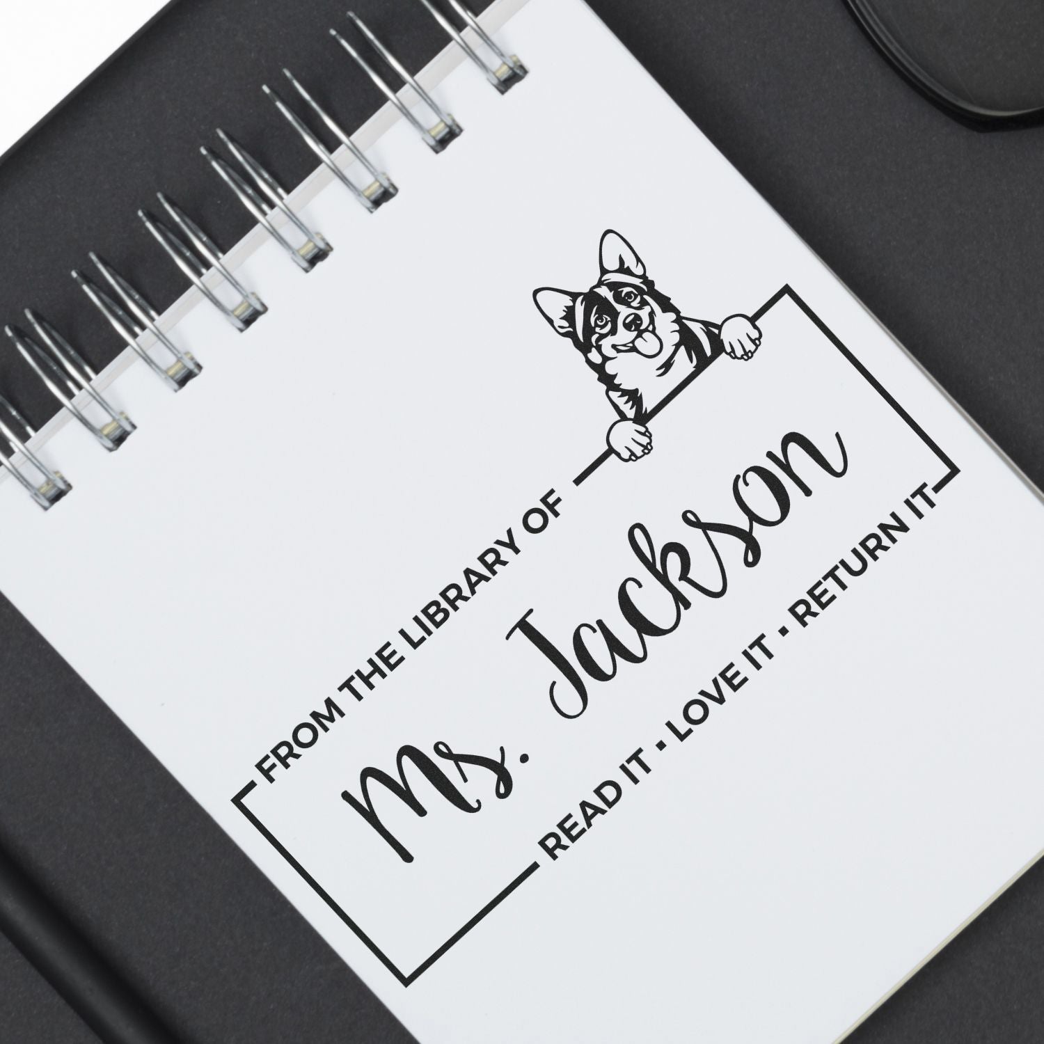 Cardigan Welsh Corgis Custom Custom Dog Book Ownership ? Stamp - Engineer Seal Stamps