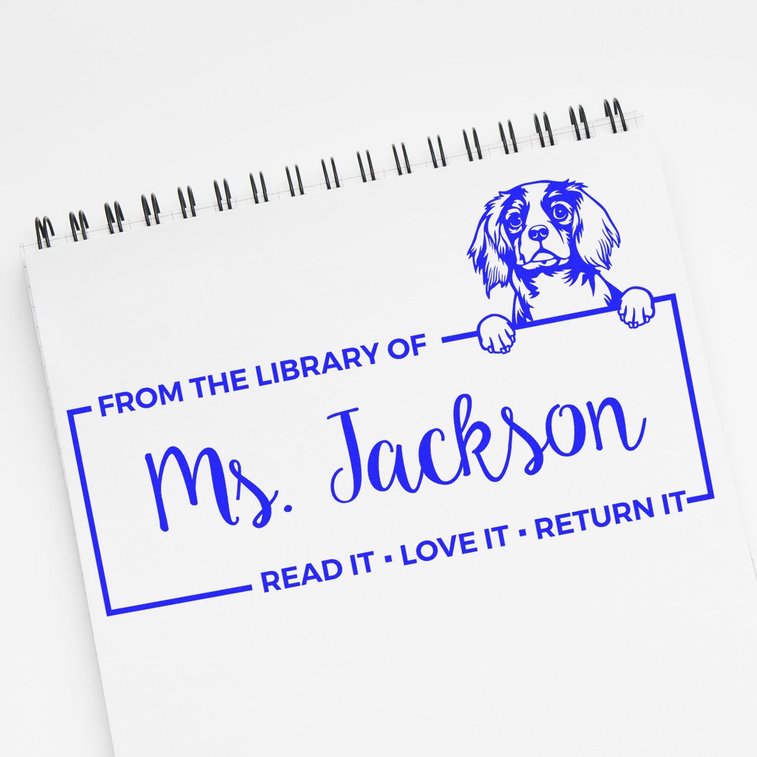 Cavalier King Charles Spaniel Custom Dog Lover Bookplate? Stamp - Engineer Seal Stamps