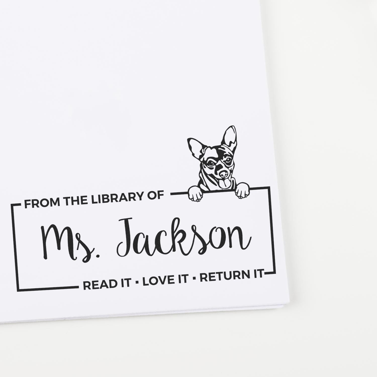 Cihuahua Custom Pet Book Ownership ? Stamp - Engineer Seal Stamps