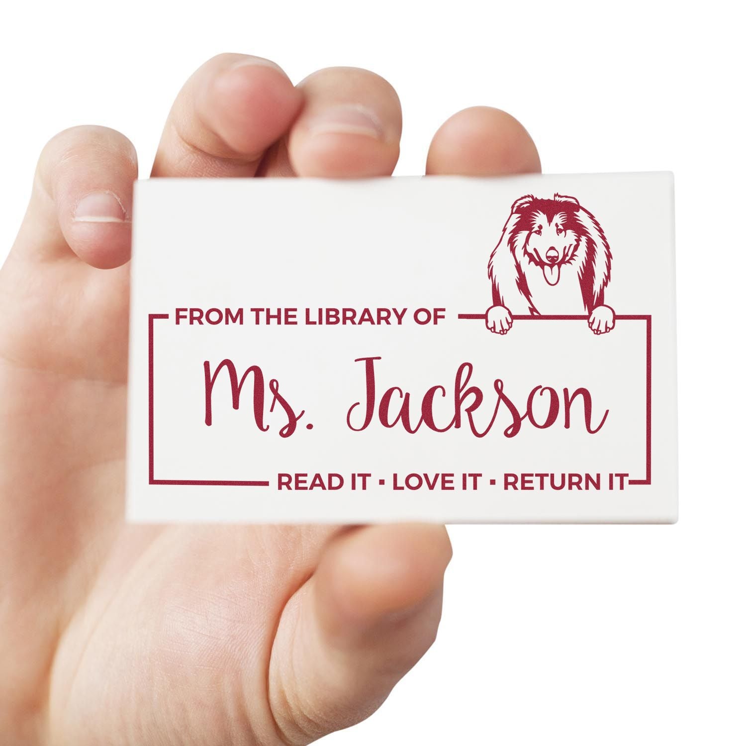 Collies Custom Classroom Book Stamp - Engineer Seal Stamps