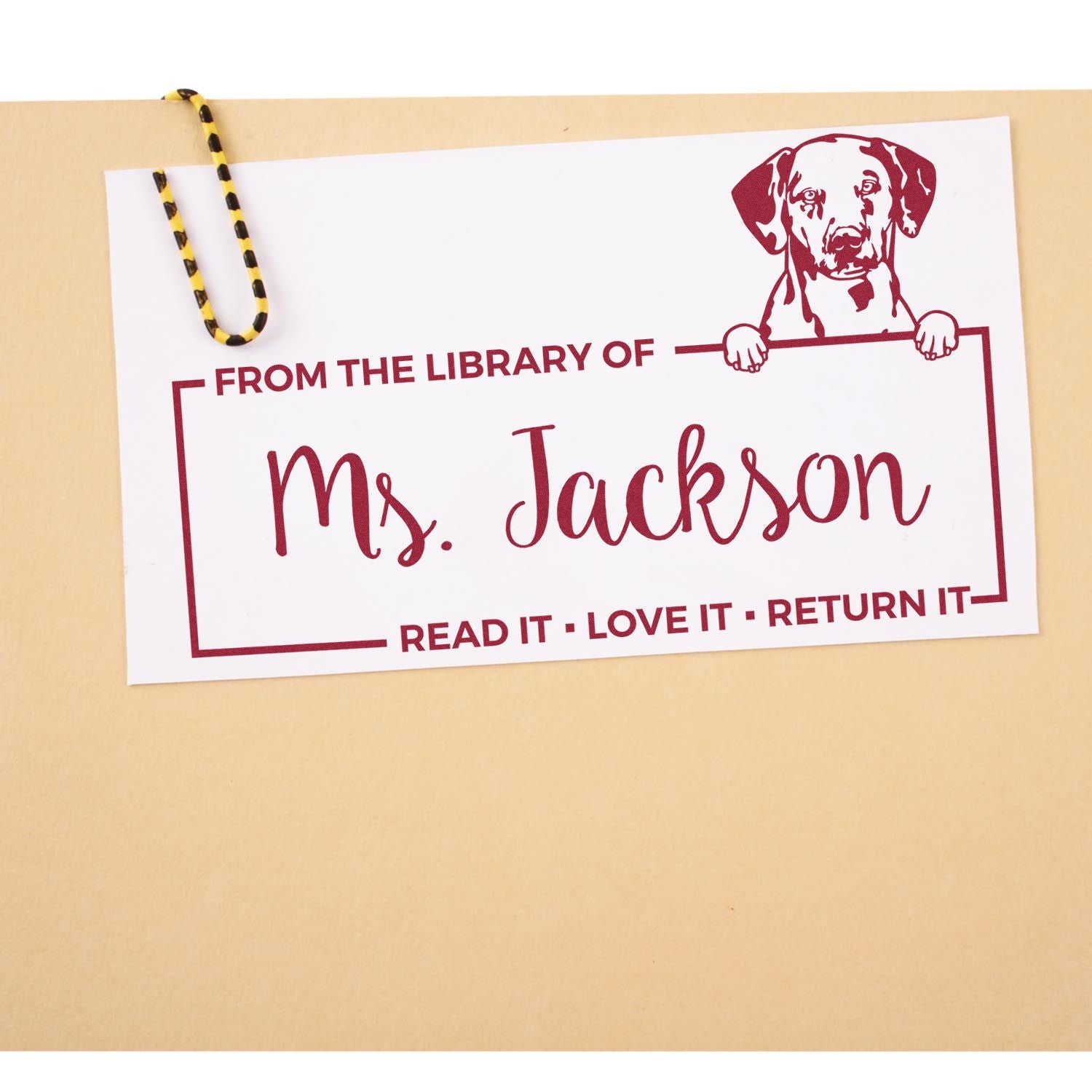 Dalmatian Custom Custom Dog Book Ownership Label? Stamp