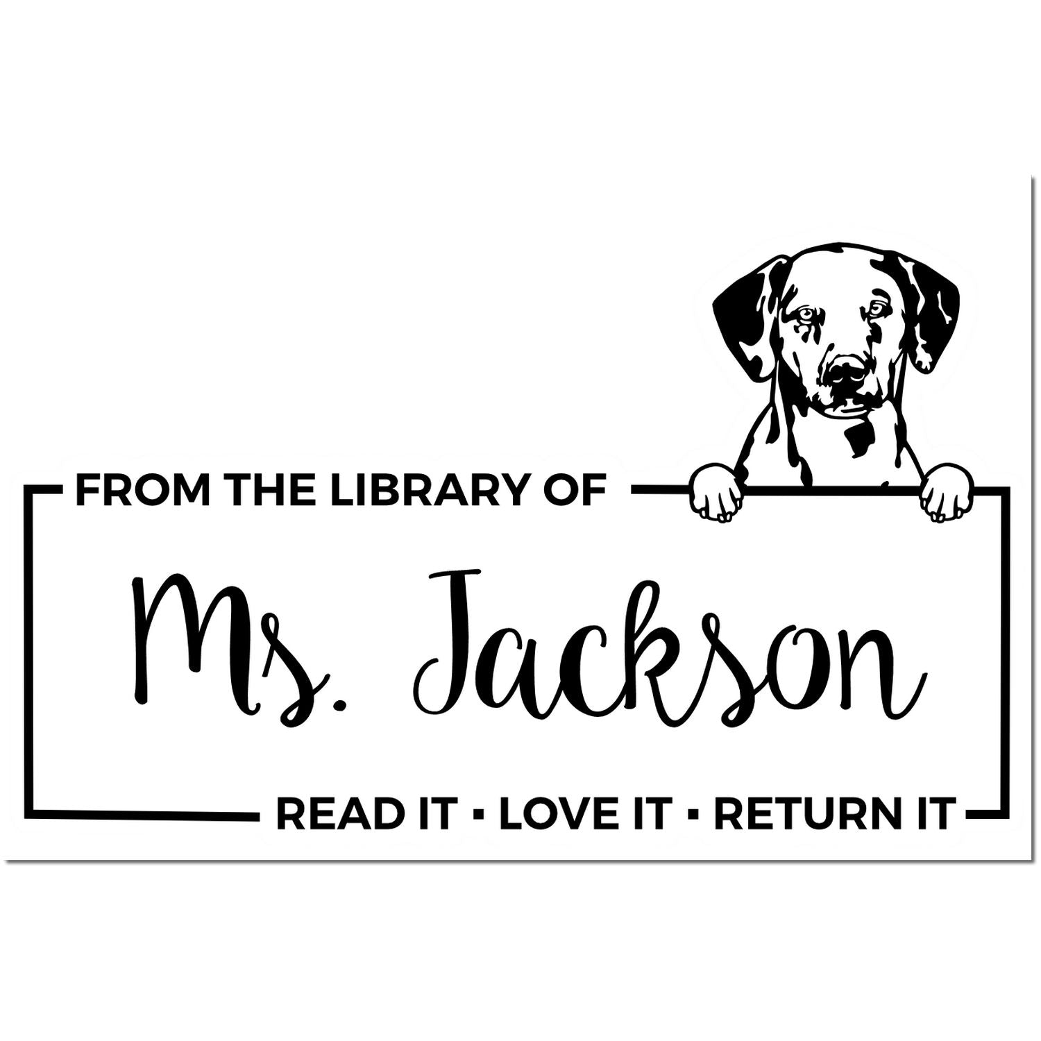 Dalmatian Custom Classroom Book Stamper - Engineer Seal Stamps