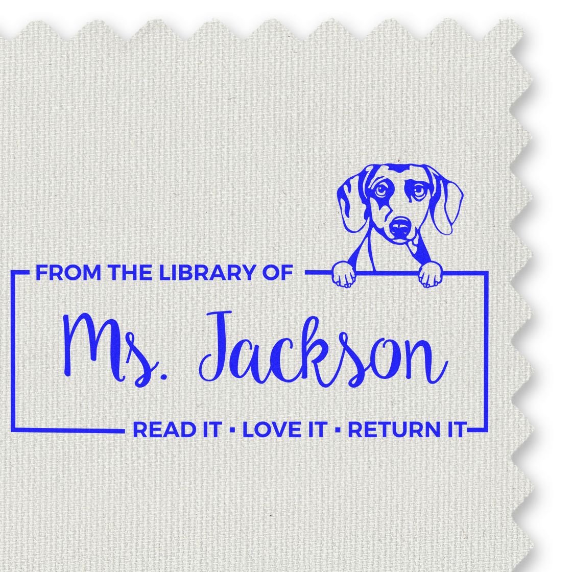 Daschound Custom Dog Lover Book Ownership ? Stamp - Engineer Seal Stamps
