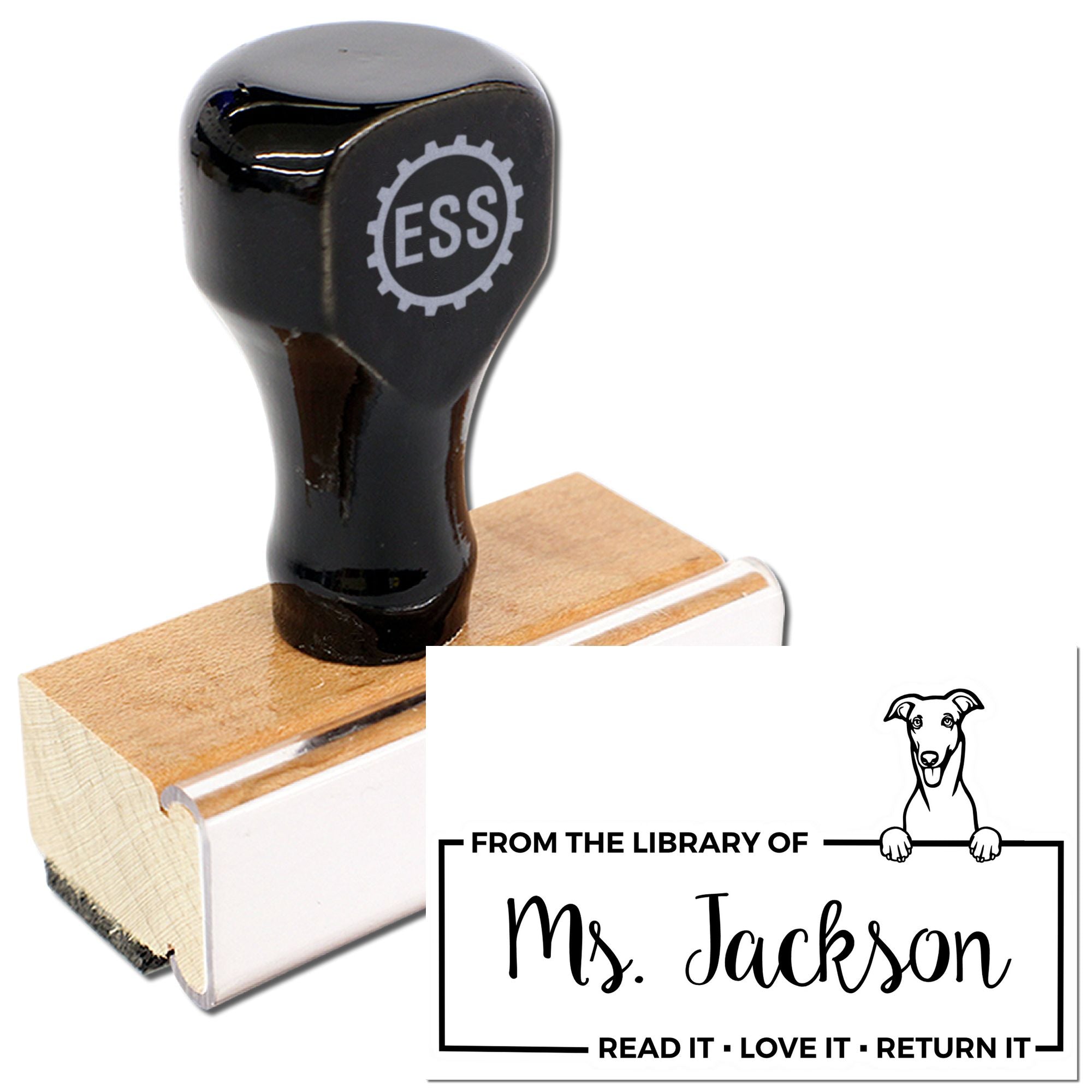 Greyhound Custom Dog-Themed Read It Return ? Stamp - Engineer Seal Stamps