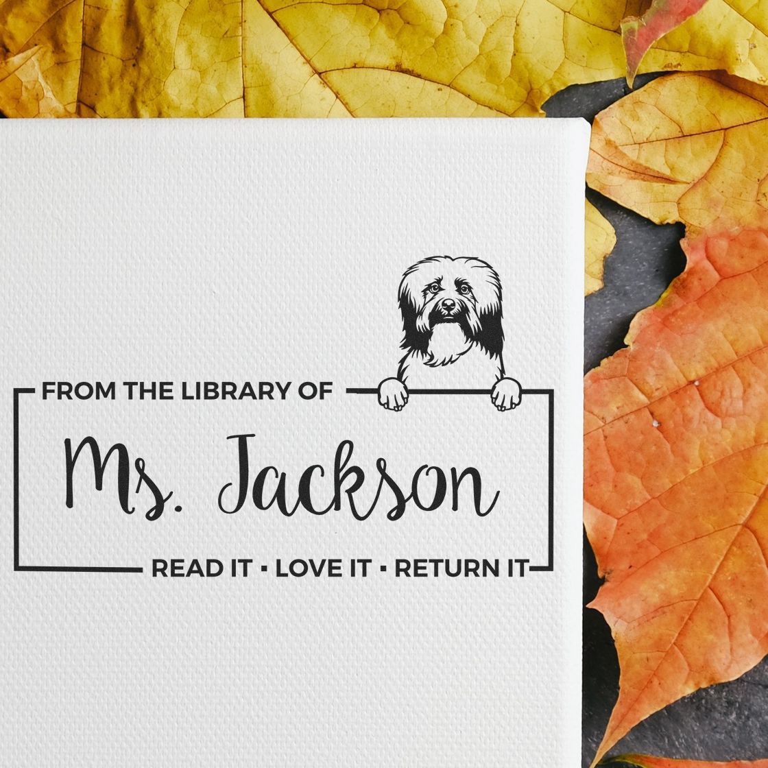 Havanese Custom Classroom Book Owner Stamp - Engineer Seal Stamps