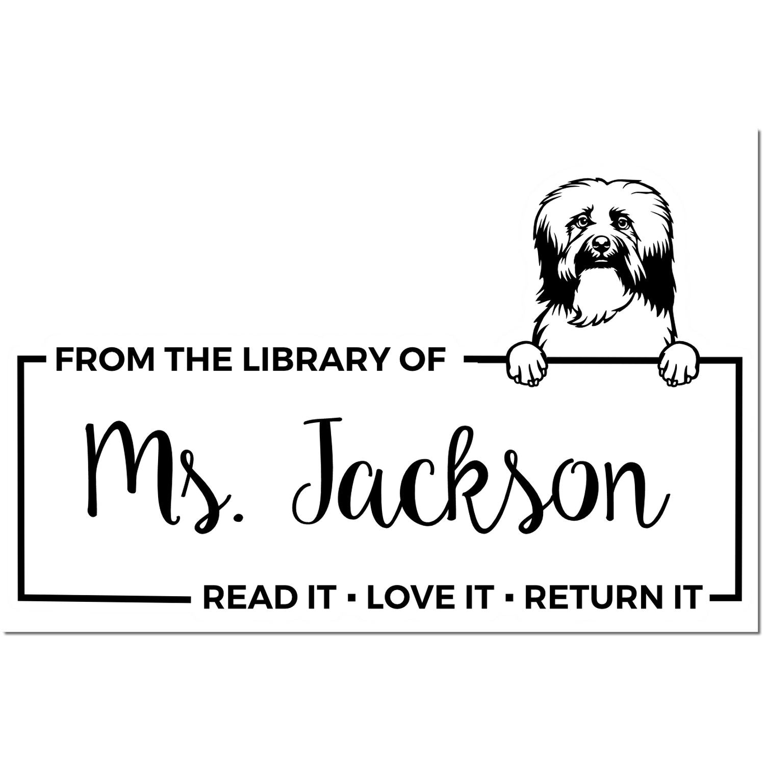 Havanese Custom Classroom Book Owner Stamp - Engineer Seal Stamps