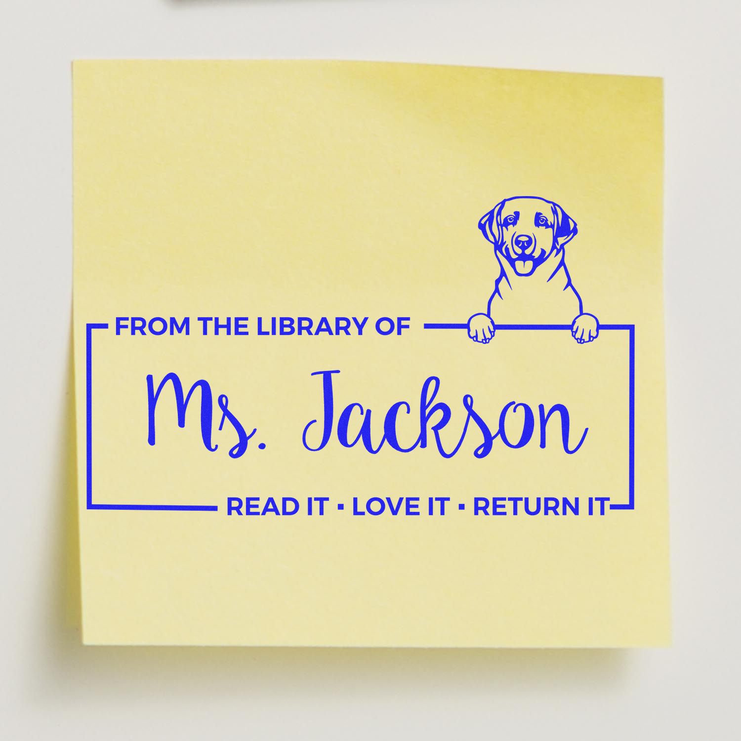 Self-Inking Labrador Retriever Customized Pet-Themed Bookplate ? Stamp - Engineer Seal Stamps
