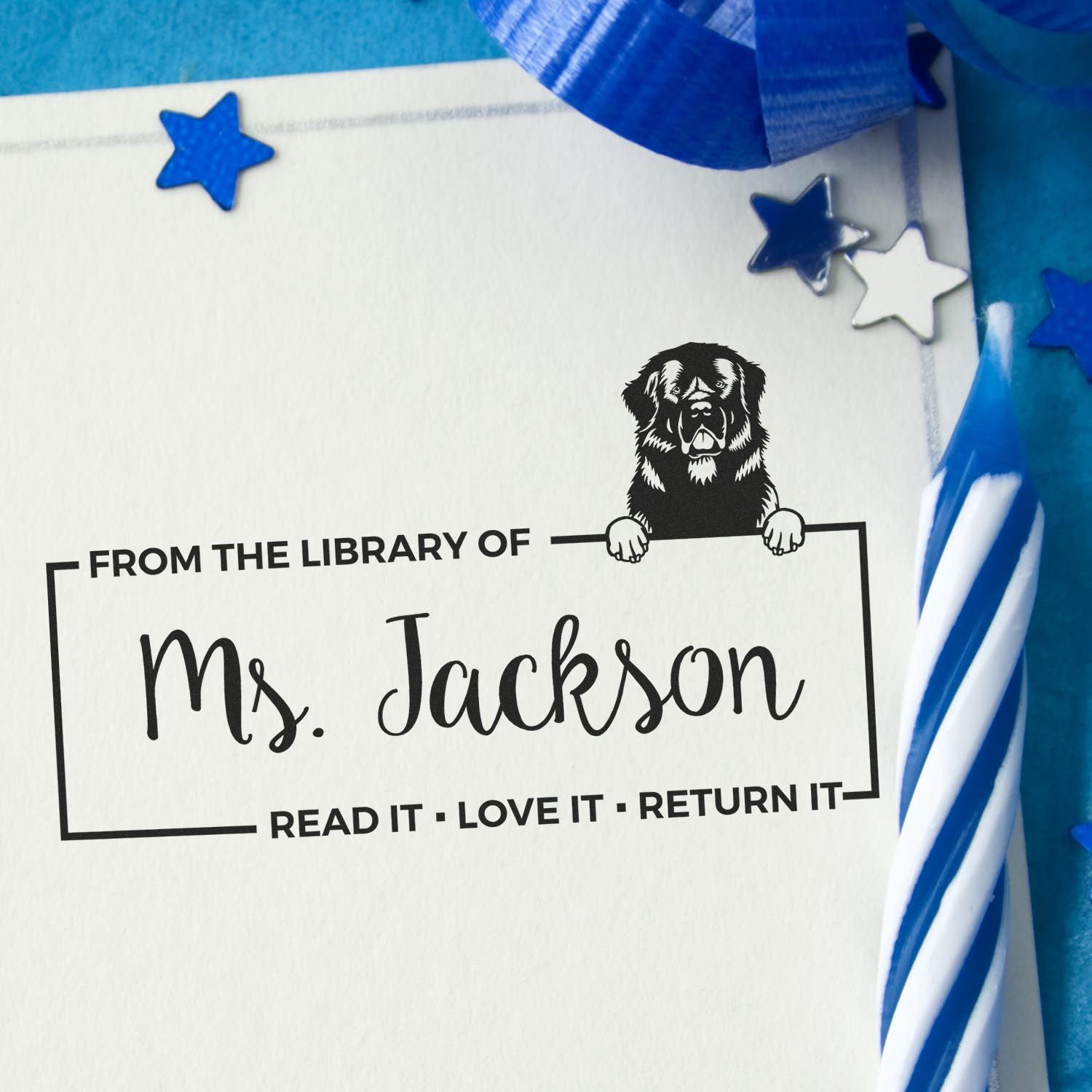 Custom Personal Book Return Stamper with Newfoundland - Engineer Seal Stamps