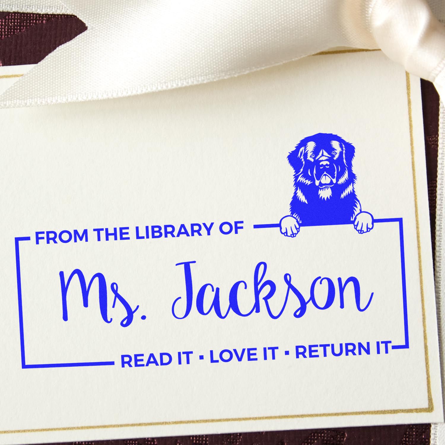 Custom Personal Book Return Stamper with Newfoundland - Engineer Seal Stamps