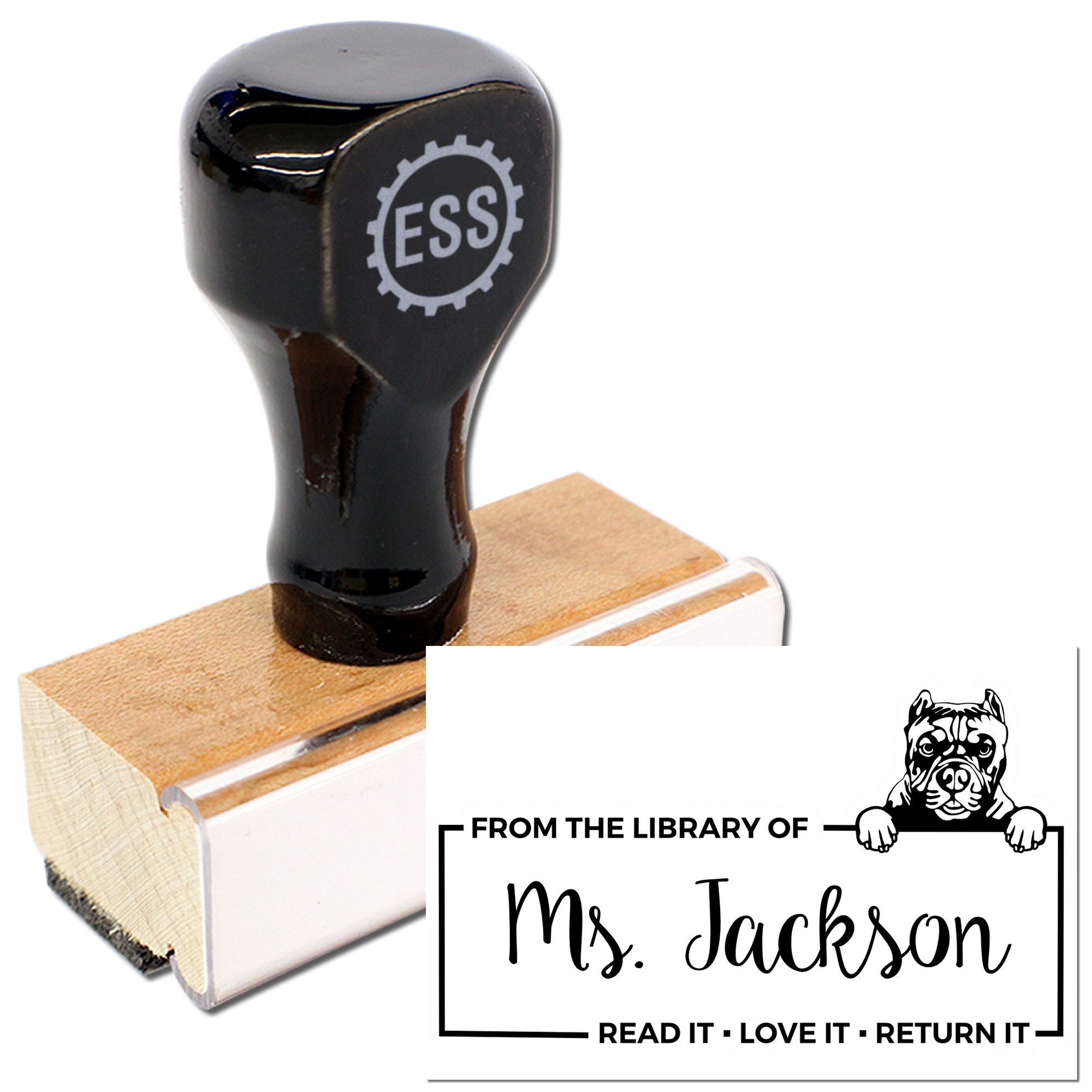Pitbull Custom Dog Read It Return Stamp - Engineer Seal Stamps
