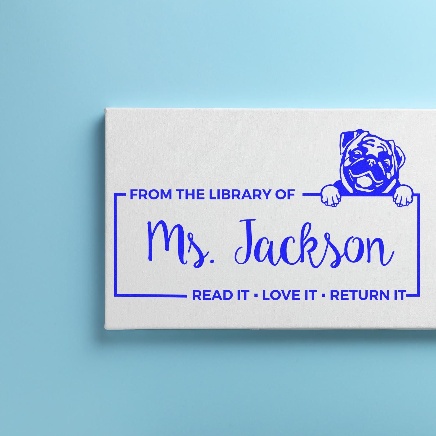 Pug Custom With Name Stamper - Engineer Seal Stamps