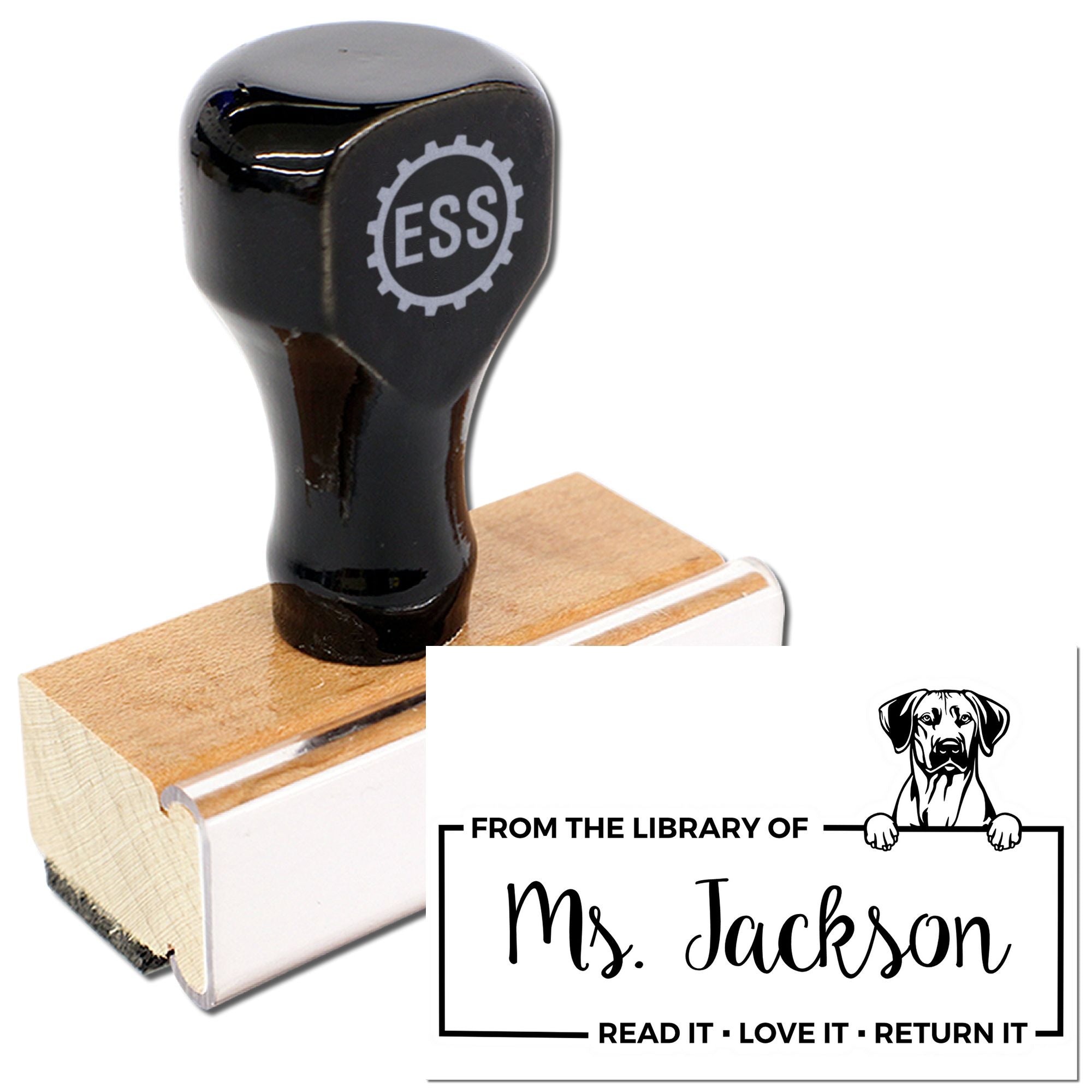 Rhodesian Ridgeback Custom Pet Book Ownership Stamp