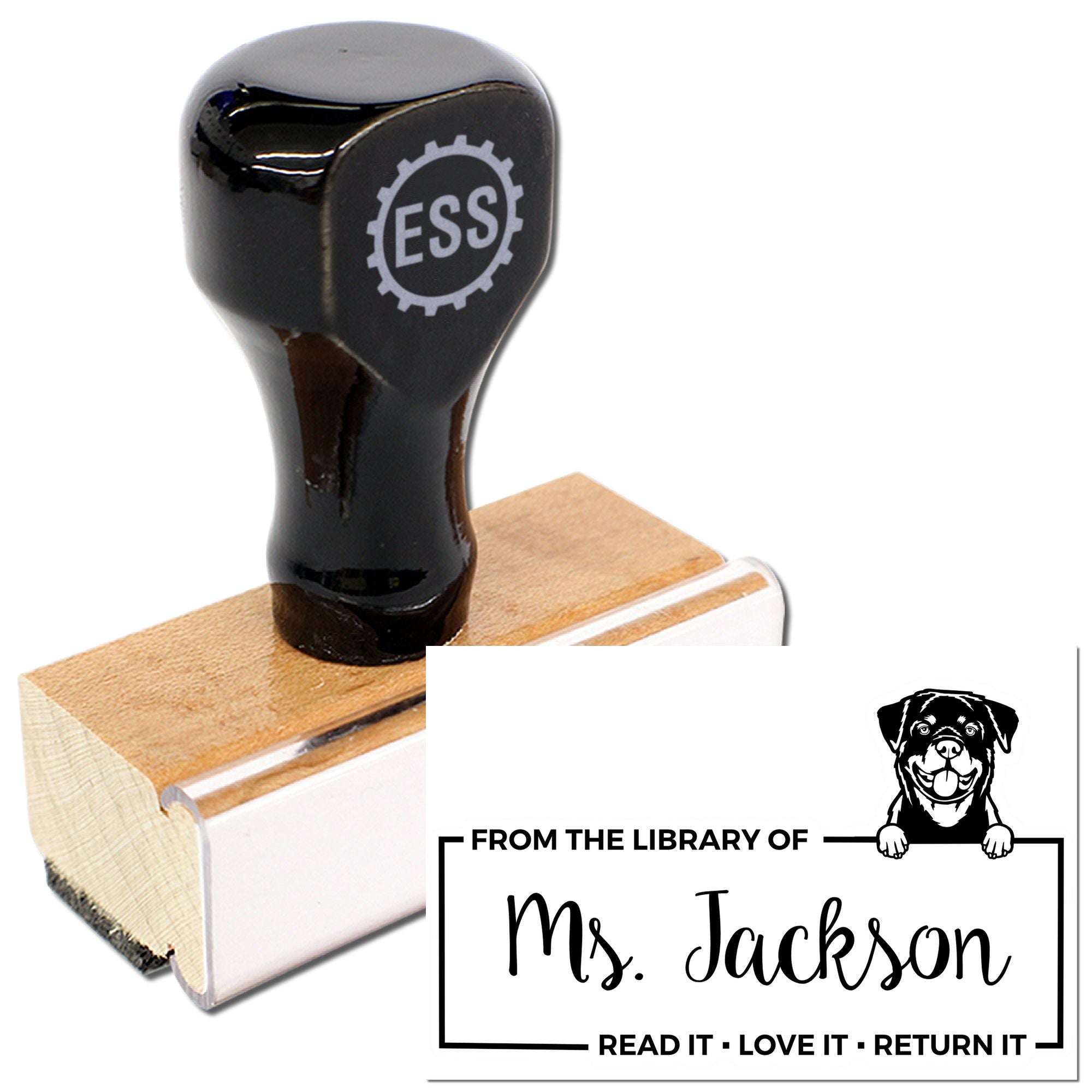 Rottweiler Custom Custom Pet Book Read It Return Stamp
