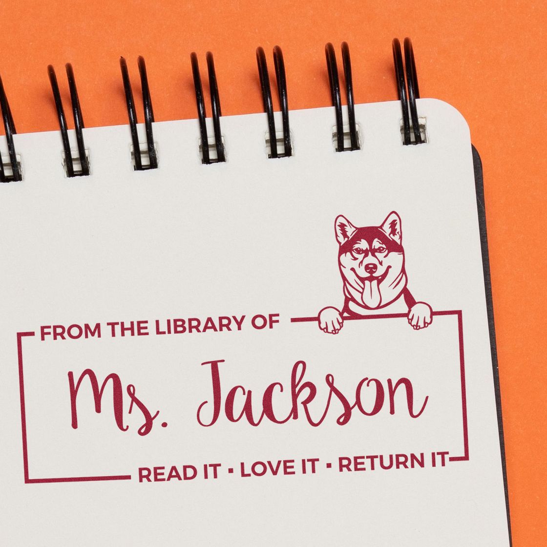 Shiba Inu Personalized Dog Lover Book Ownership ? Stamp