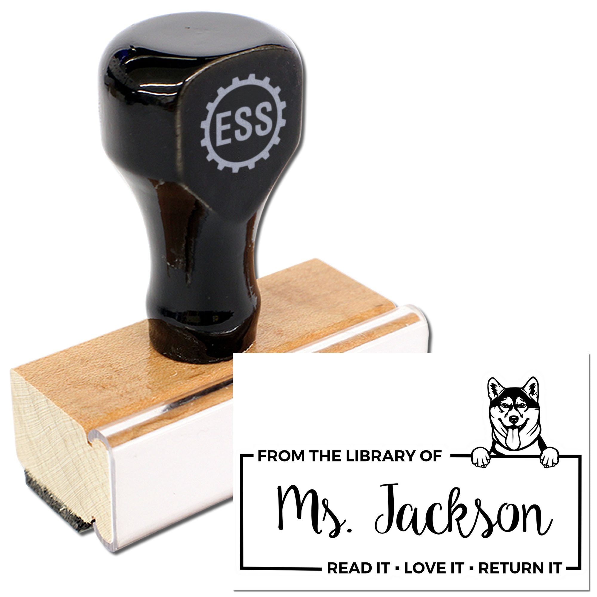 Shiba Inu Personalized Dog Lover Book Ownership ? Stamp