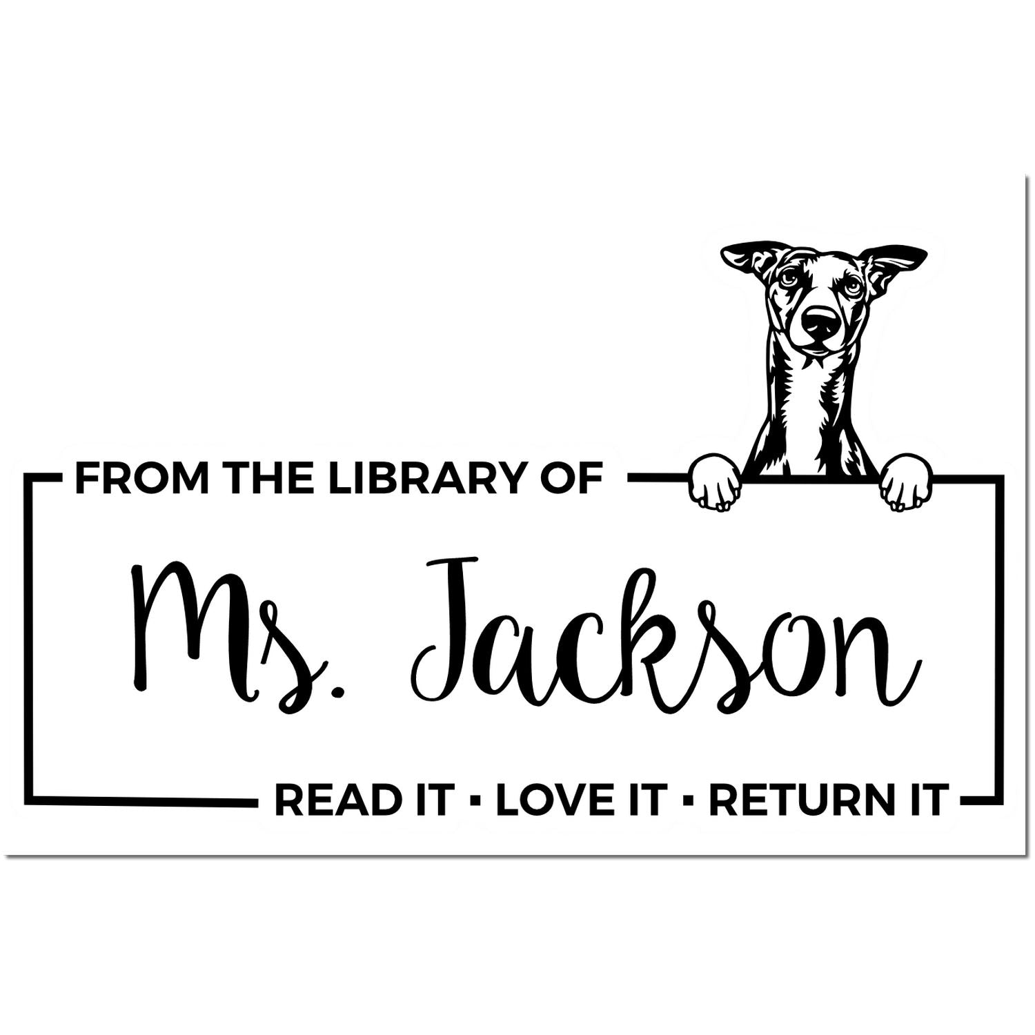 Whippet Custom From The Desk Of Teacher Stamp - Engineer Seal Stamps