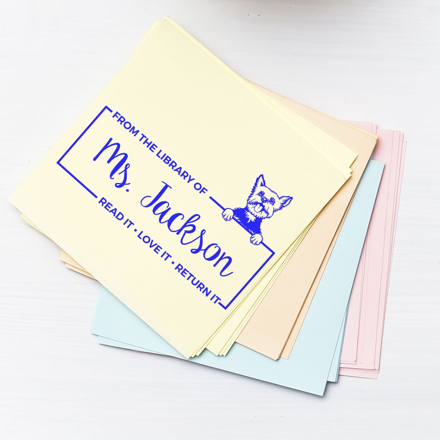 Yorkie Customized Dog Book Ownership ? Stamp - Engineer Seal Stamps