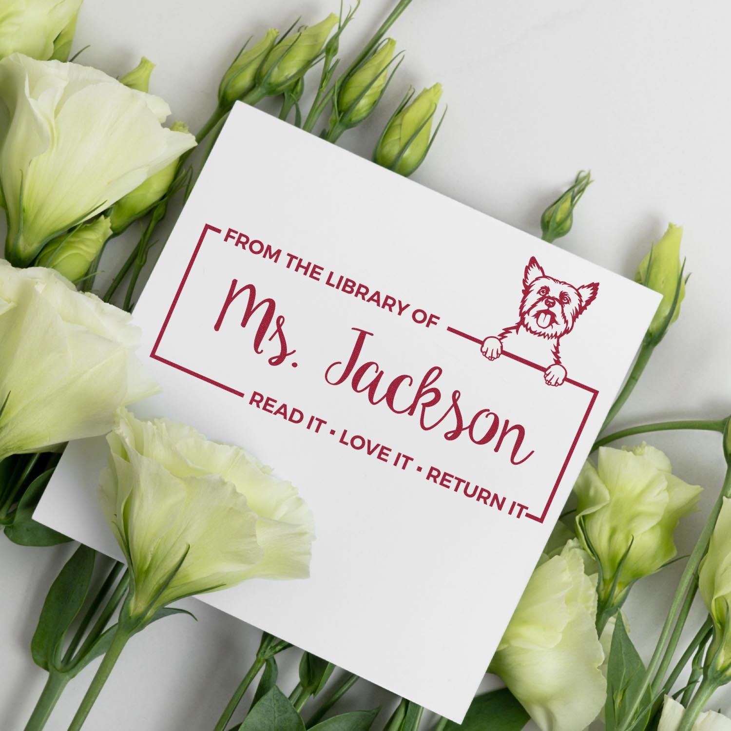 Yorkshire Terrier Customized Pet Book ? Stamp - Engineer Seal Stamps