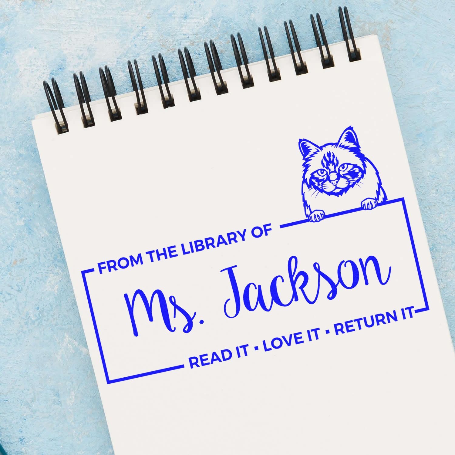 Birman Personalized Pet-Themed Book Ownership Label? Stamp - Engineer Seal Stamps