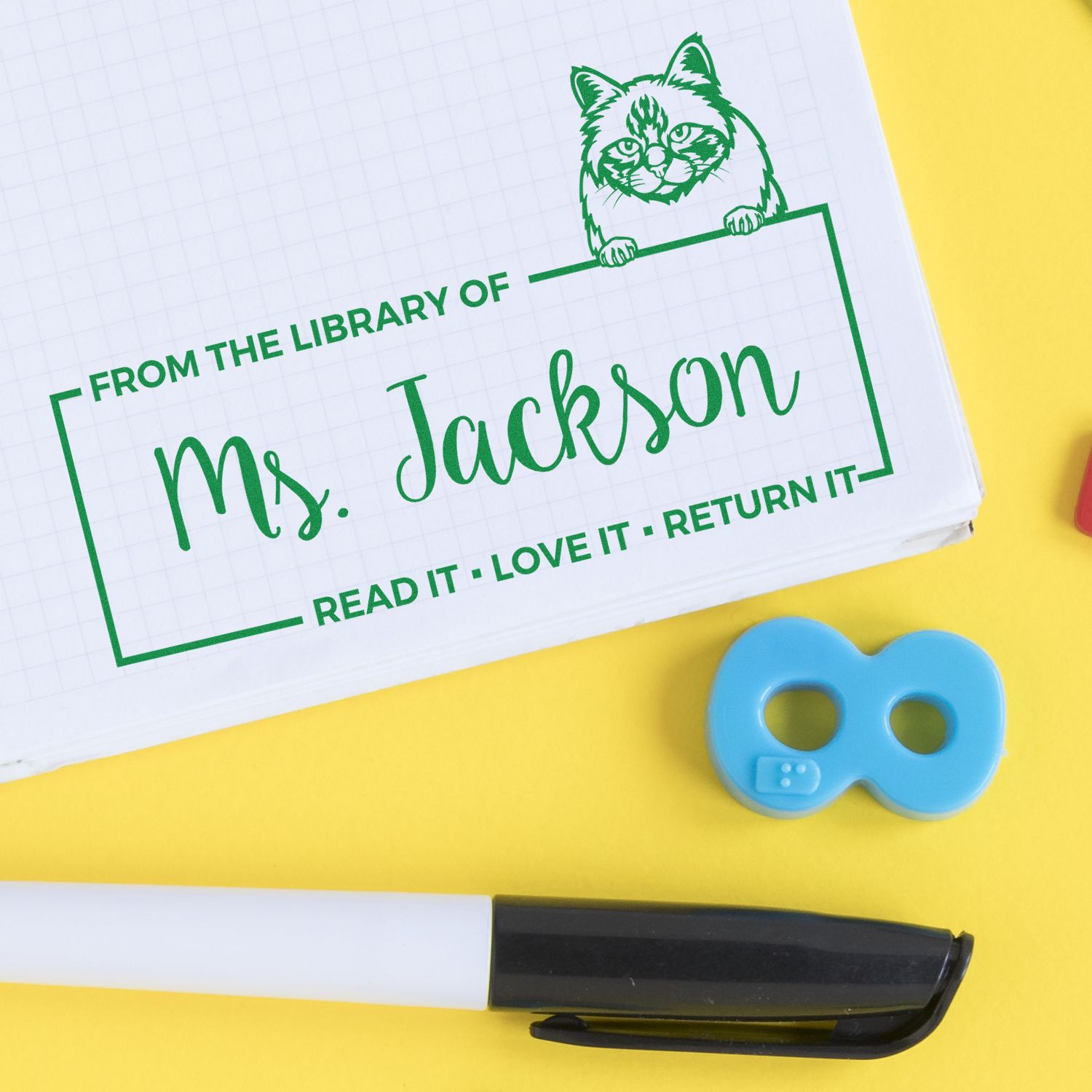 Birman Personalized Pet-Themed Book Ownership Label? Stamp - Engineer Seal Stamps