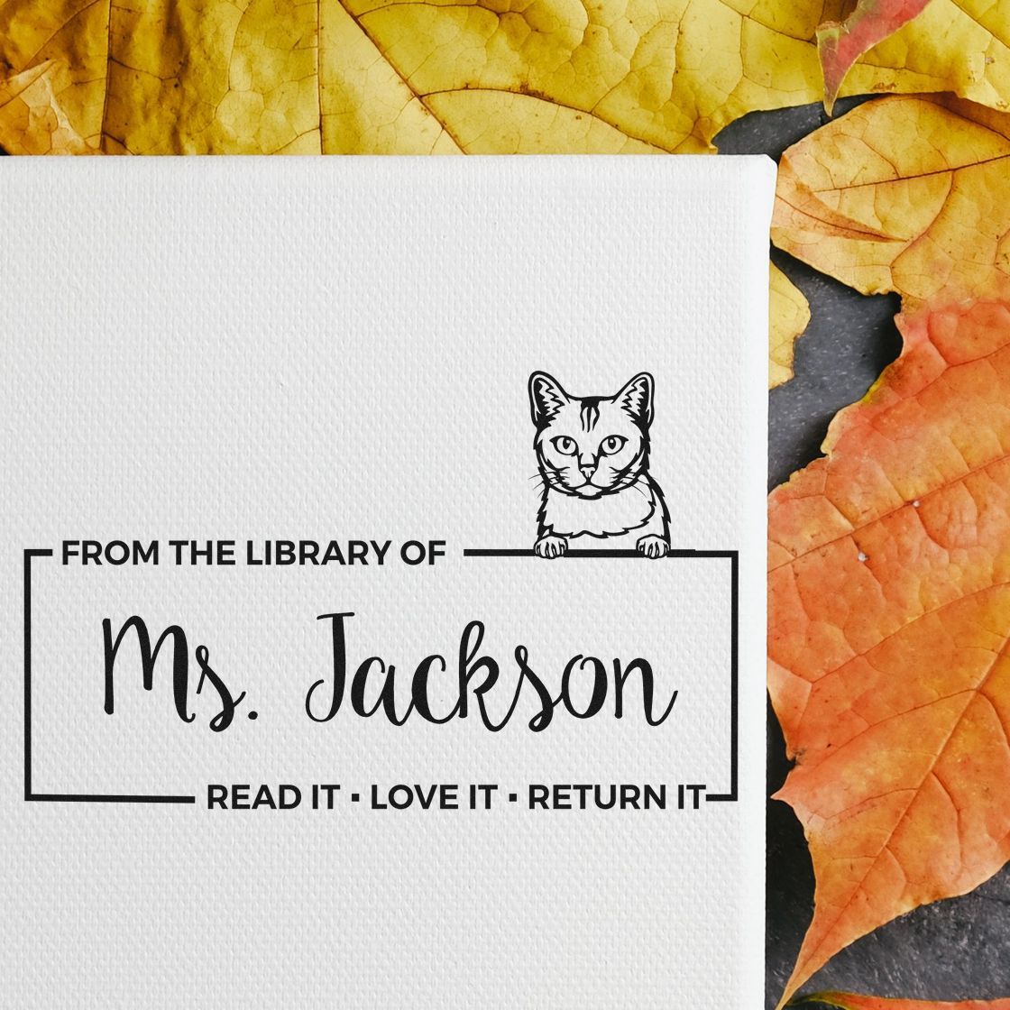 Burmilla Personalized Pet Bookplate ? Stamp - Engineer Seal Stamps