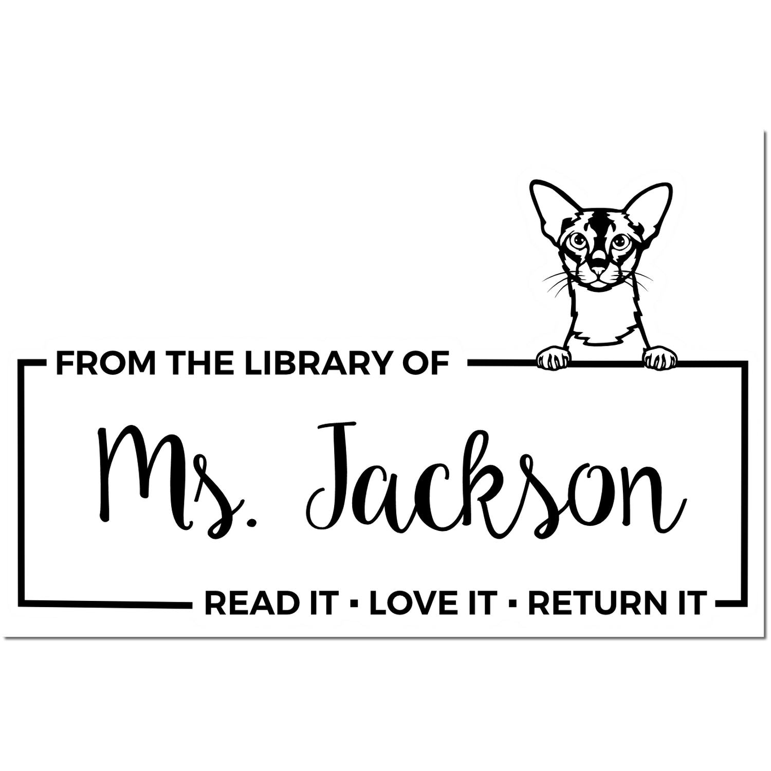 Self-Inking Colorpoint Shorthair Custom Made Cat Lover Book Ownership Label? Stamp - Engineer Seal Stamps