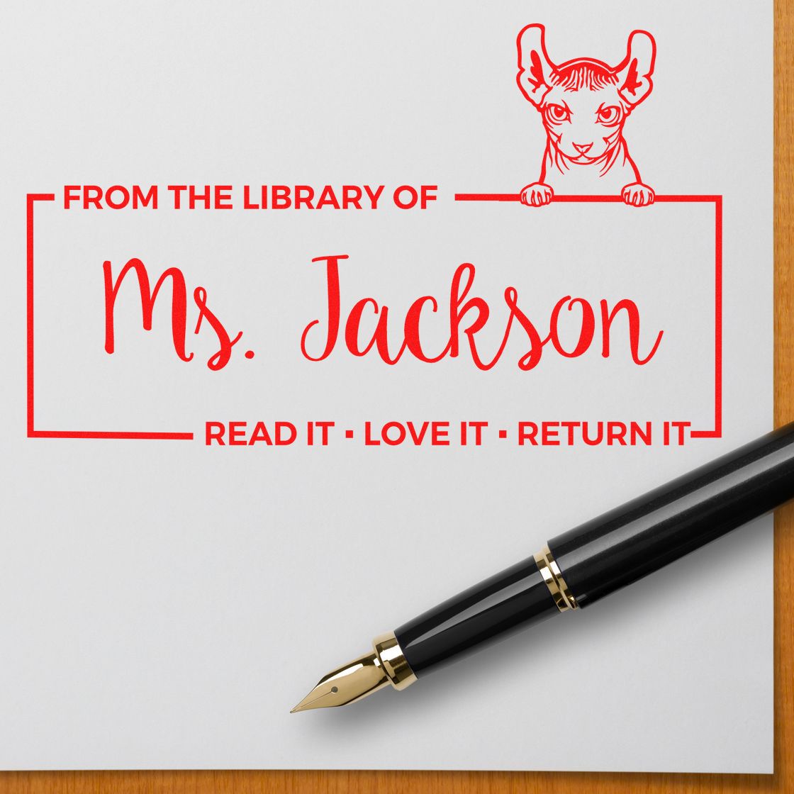 Self-Inking Dwelf Custom Made Custom Pet Bookplate ? Stamp - Engineer Seal Stamps