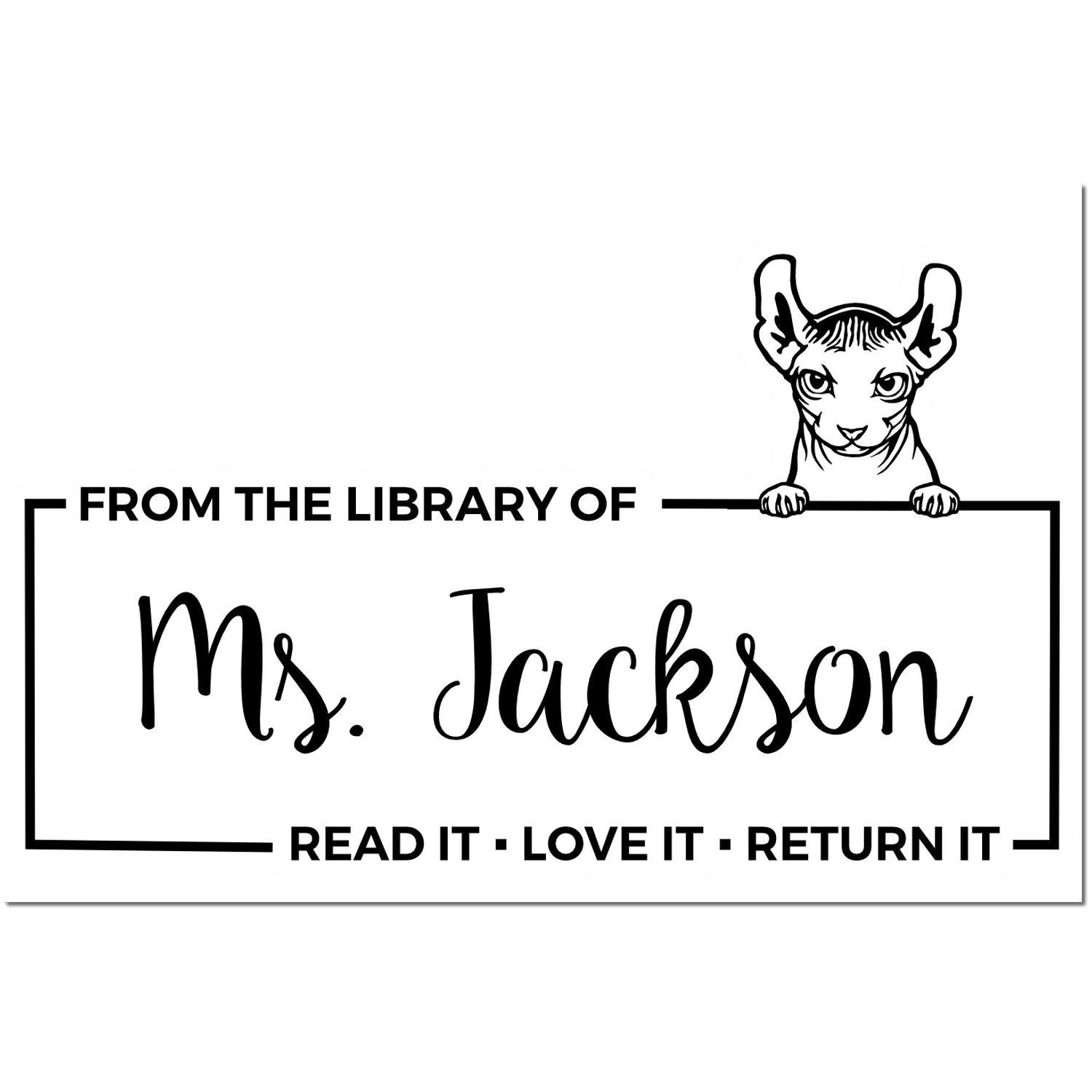 Self-Inking Dwelf Custom Made Custom Pet Bookplate ? Stamp - Engineer Seal Stamps