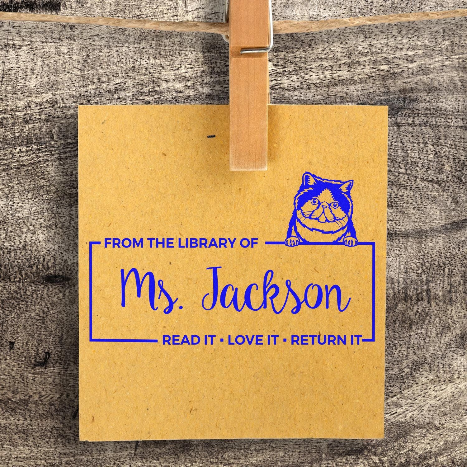 Exotic Shorthair Personalized Pet-Themed Bookplate ? Stamp - Engineer Seal Stamps