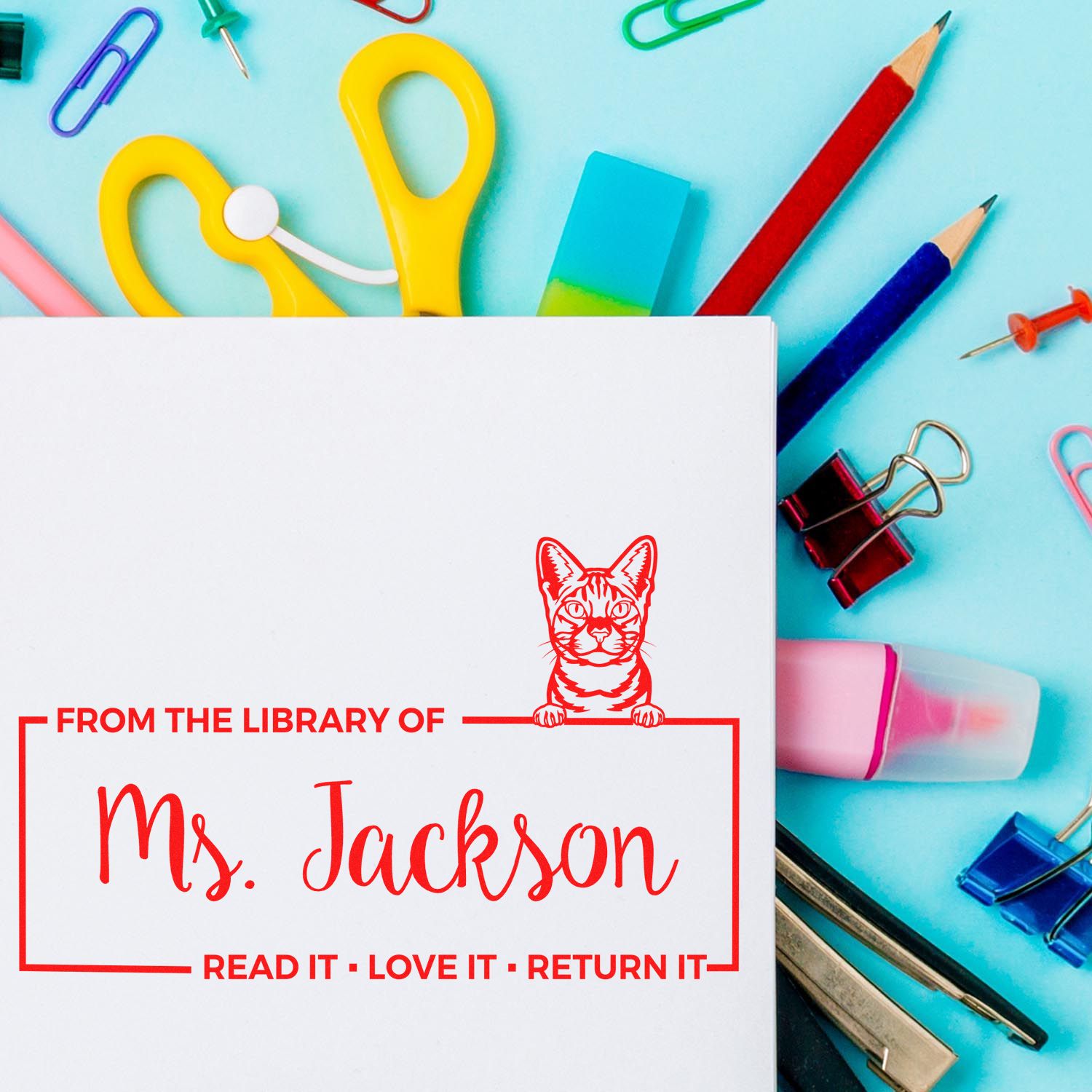 Custom Library Tools For Stamper with Ocicat Cat - Engineer Seal Stamps