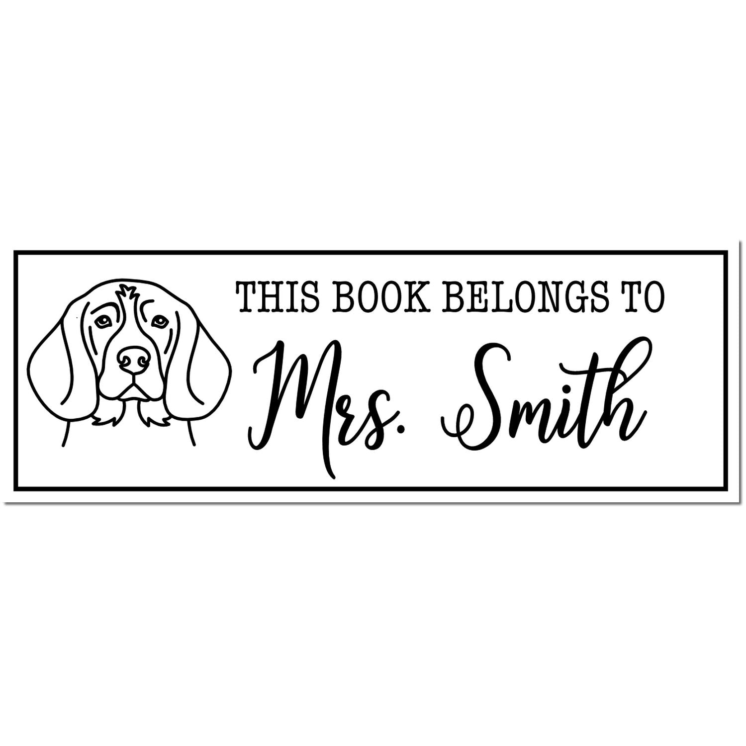 Portable Pre-Ink Beagle Dog Custom Made Book Ownership Stamp - Engineer Seal Stamps