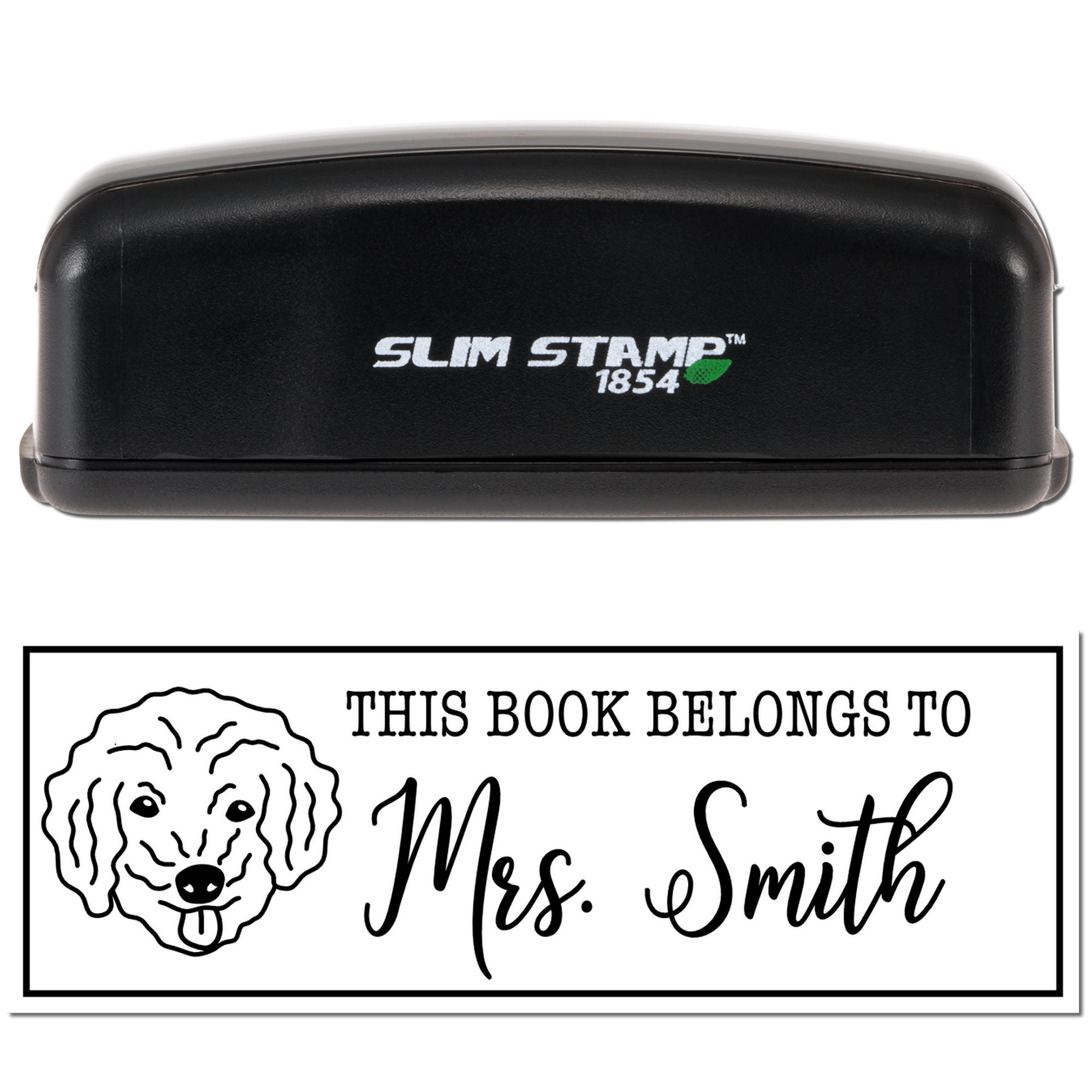 Portable Pre-Ink Bichon Poo Dog Custom Made Book Stamp - Engineer Seal Stamps