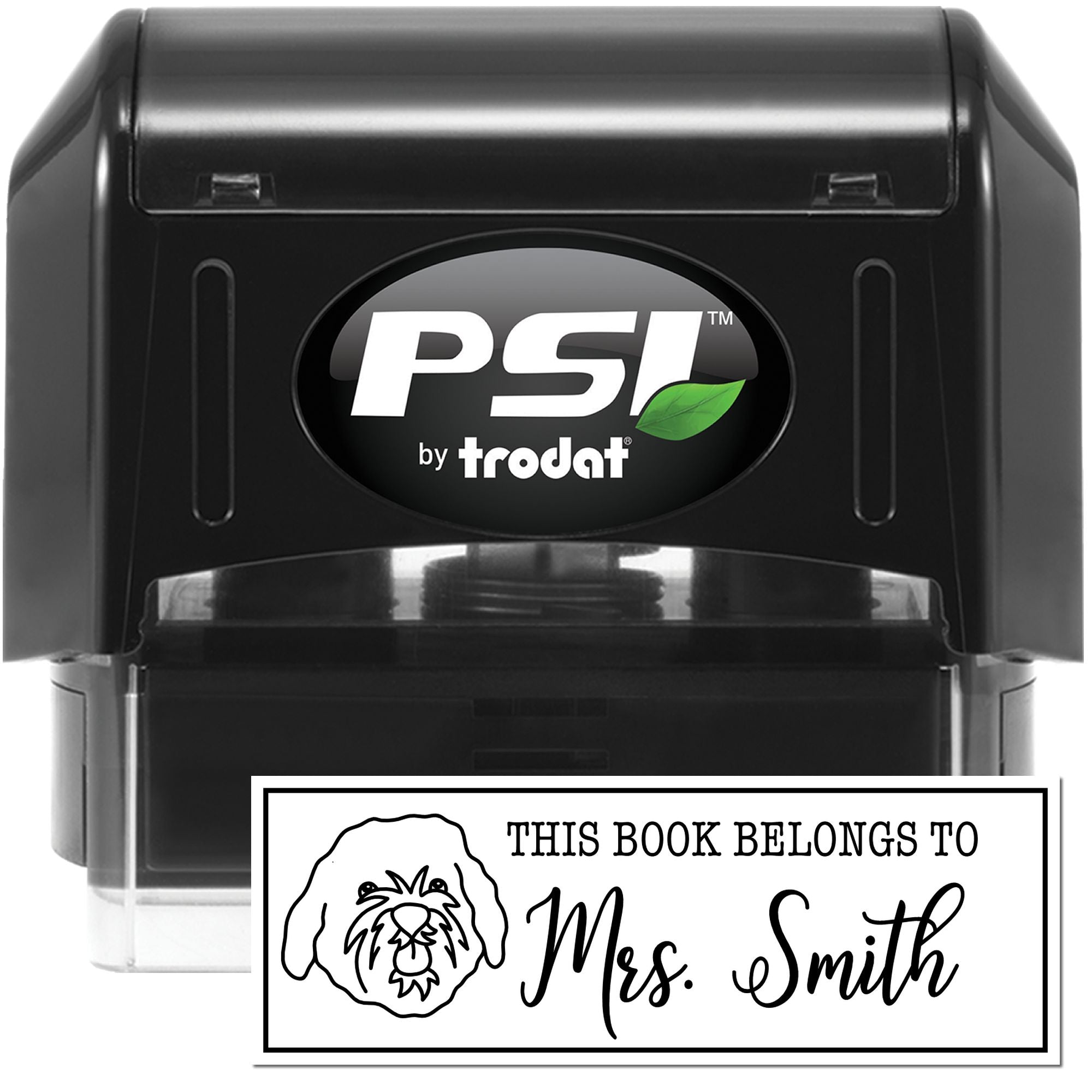 PSI Pre-Inked Cavapoo Dog Outline Personalized Library Book Stamp - Engineer Seal Stamps