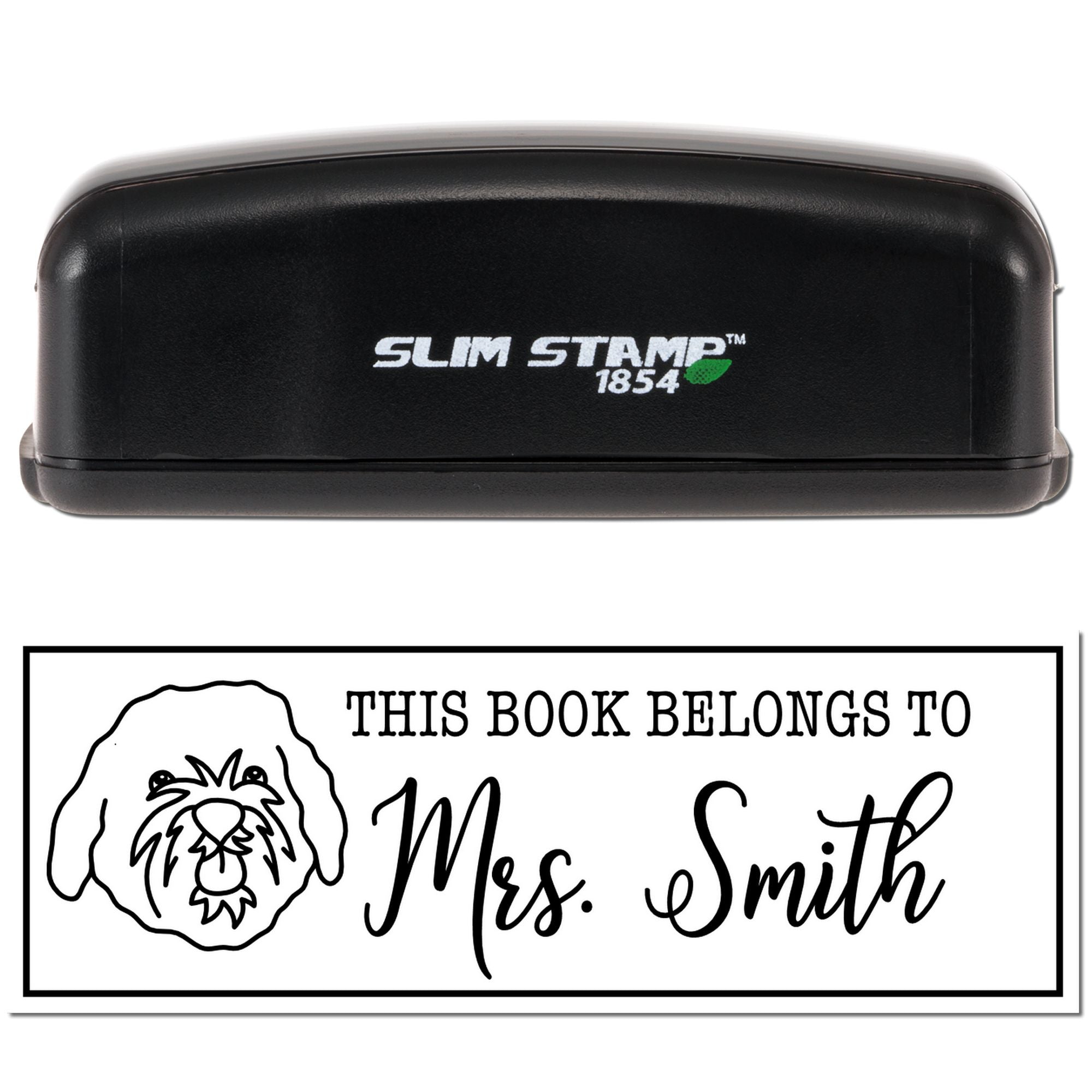 Portable Pre-Ink Cavapoo Dog Custom Made Free Little Library Stamp - Engineer Seal Stamps