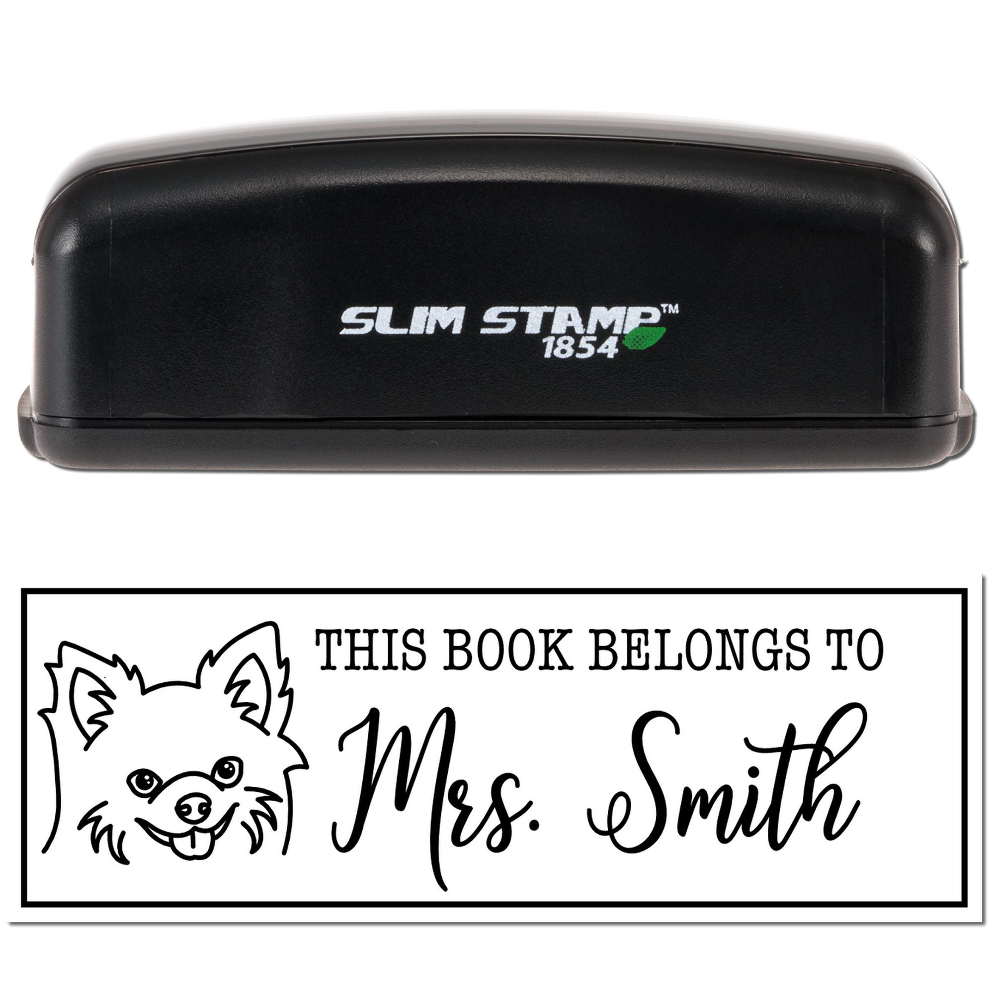 Portable Pre-Ink Chihuahua Dog Custom Book Ownership Stamp - Engineer Seal Stamps